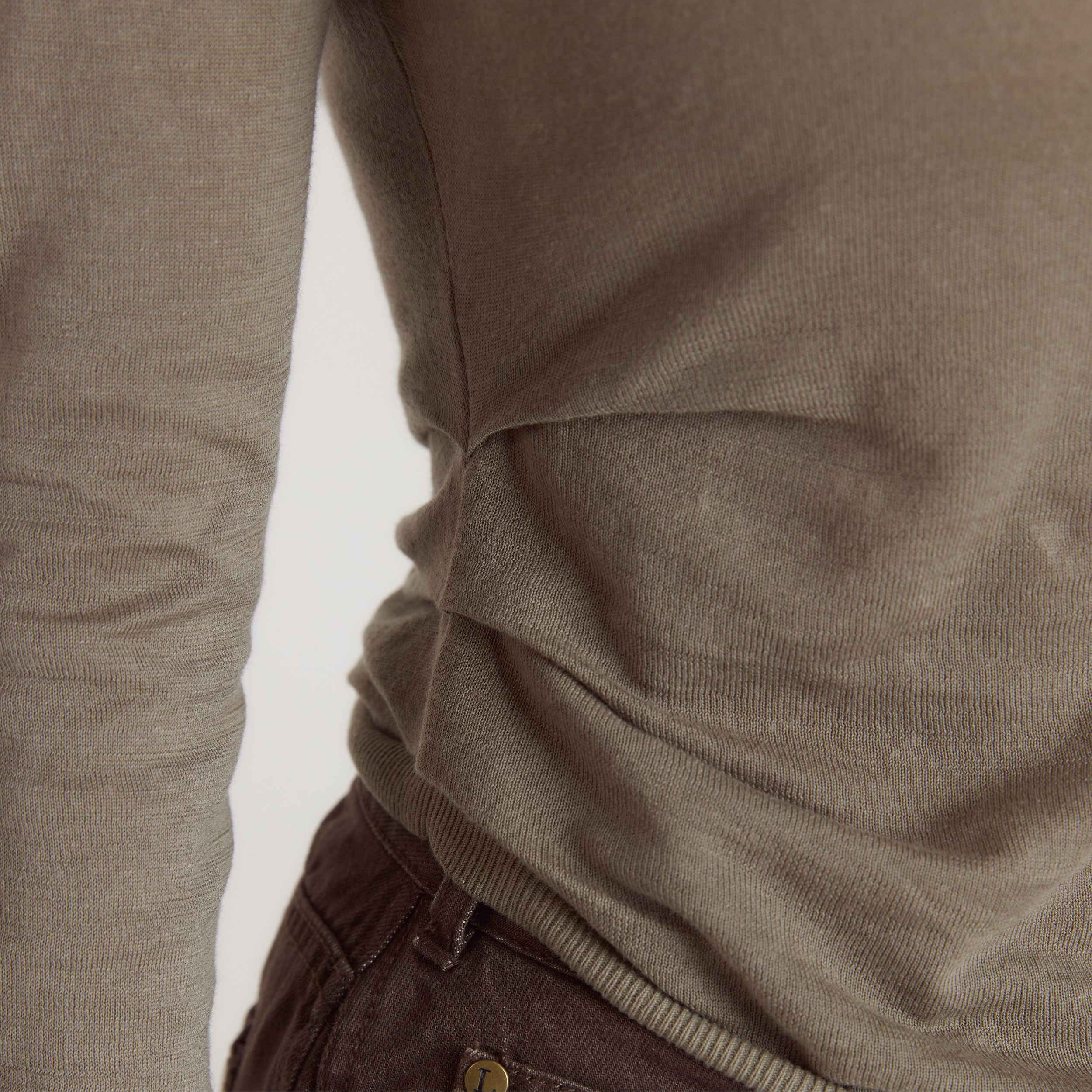 Asymmetrische Fijngebreide Top | Asymmetrische Fijngebreide Top - Tijm