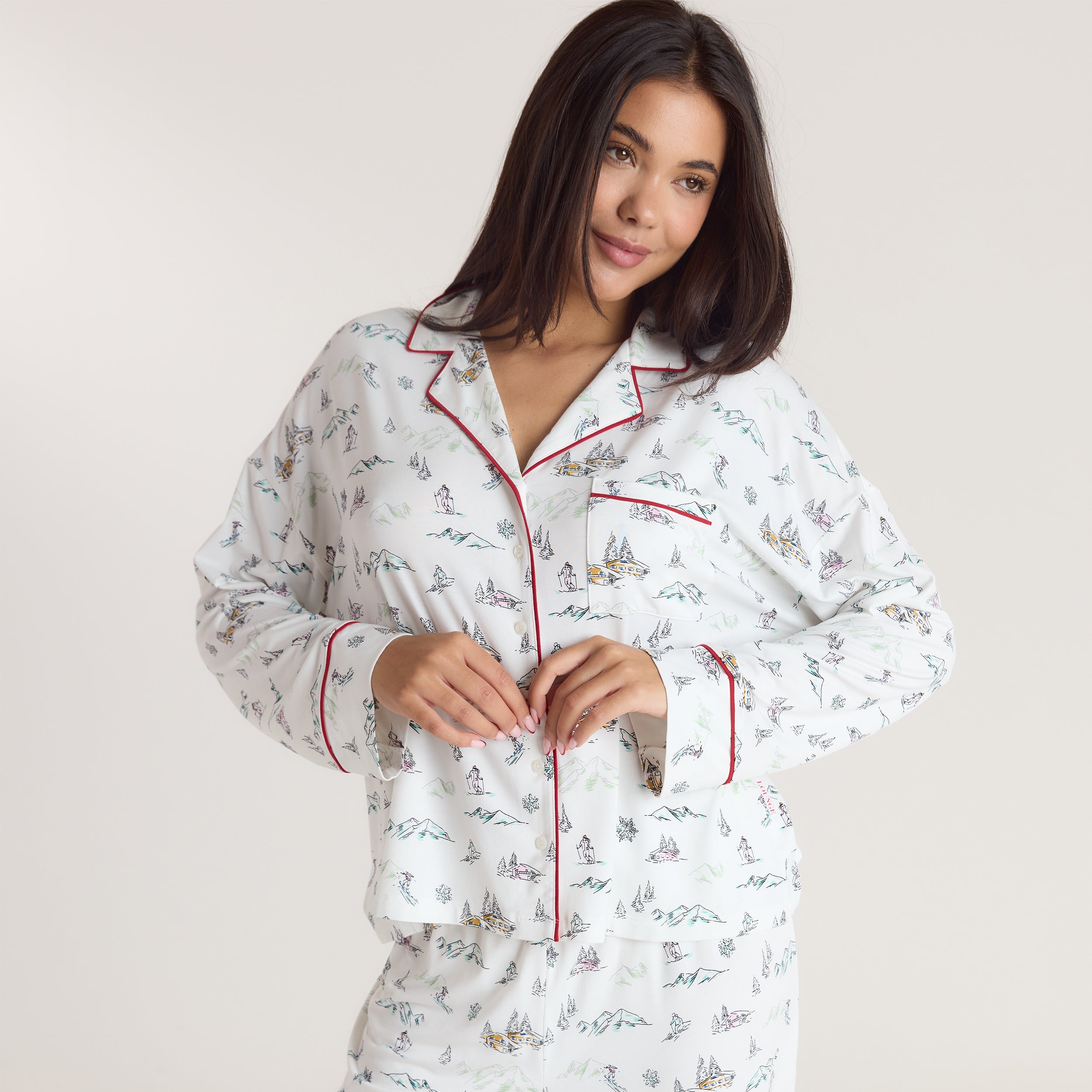 Alpine Dreams Pyjama Shirt | Alpine Dreams Pyjama Shirt - Ski-print