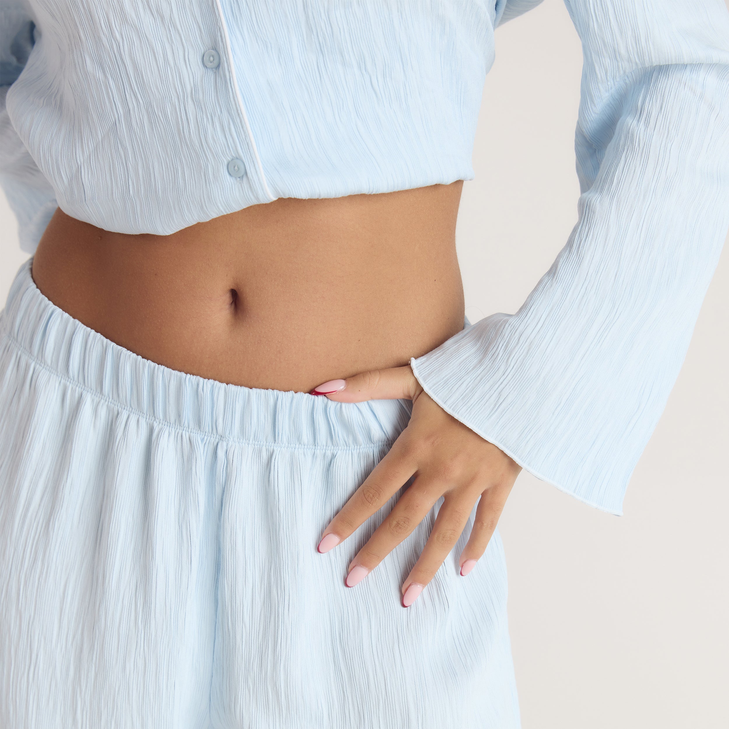 Crinkle Pyjamabroek | Crinkle Pyjamabroek - Blauw