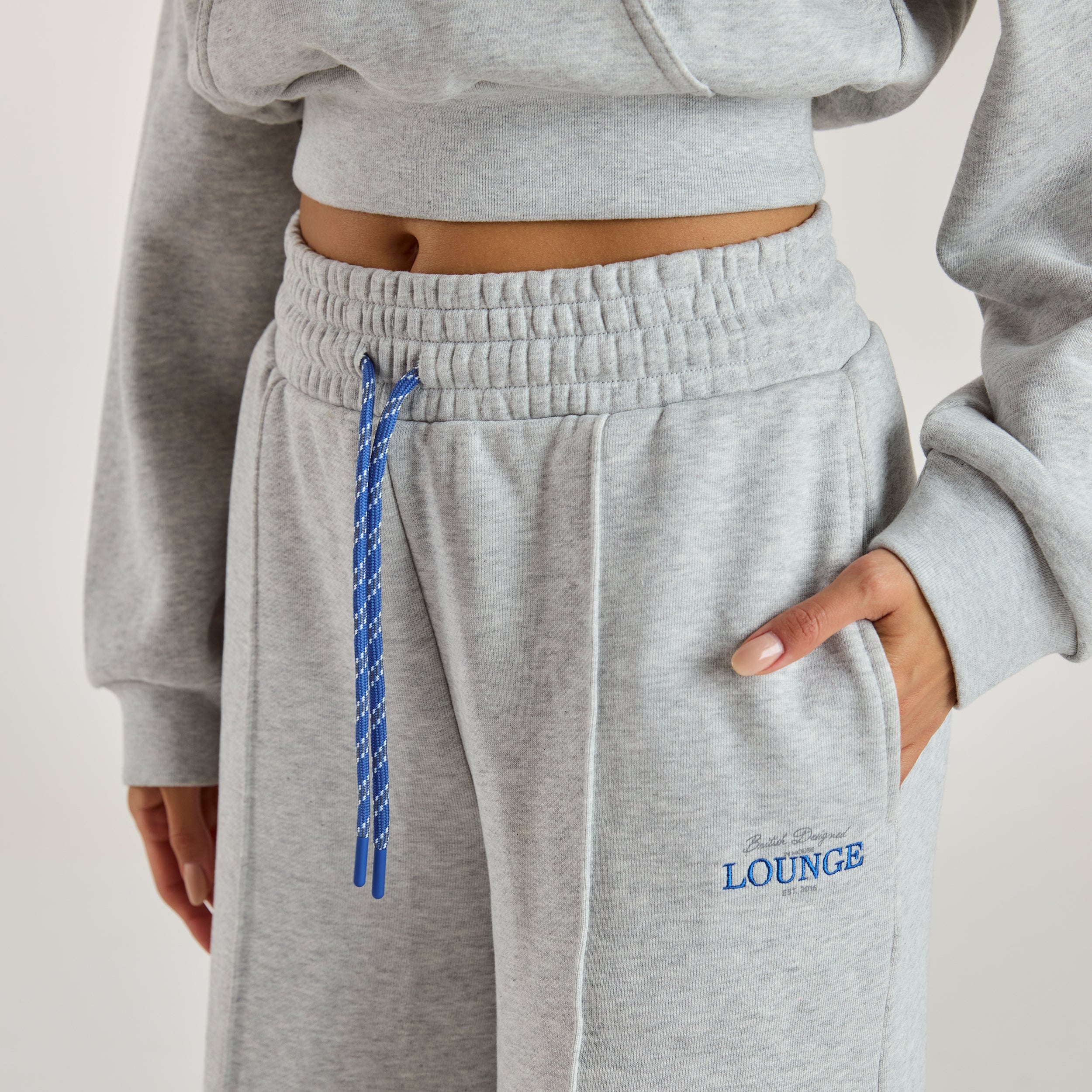 Joggingbroek met wijde pijpen | Joggingbroek met wijde pijpen - Grijs Marl