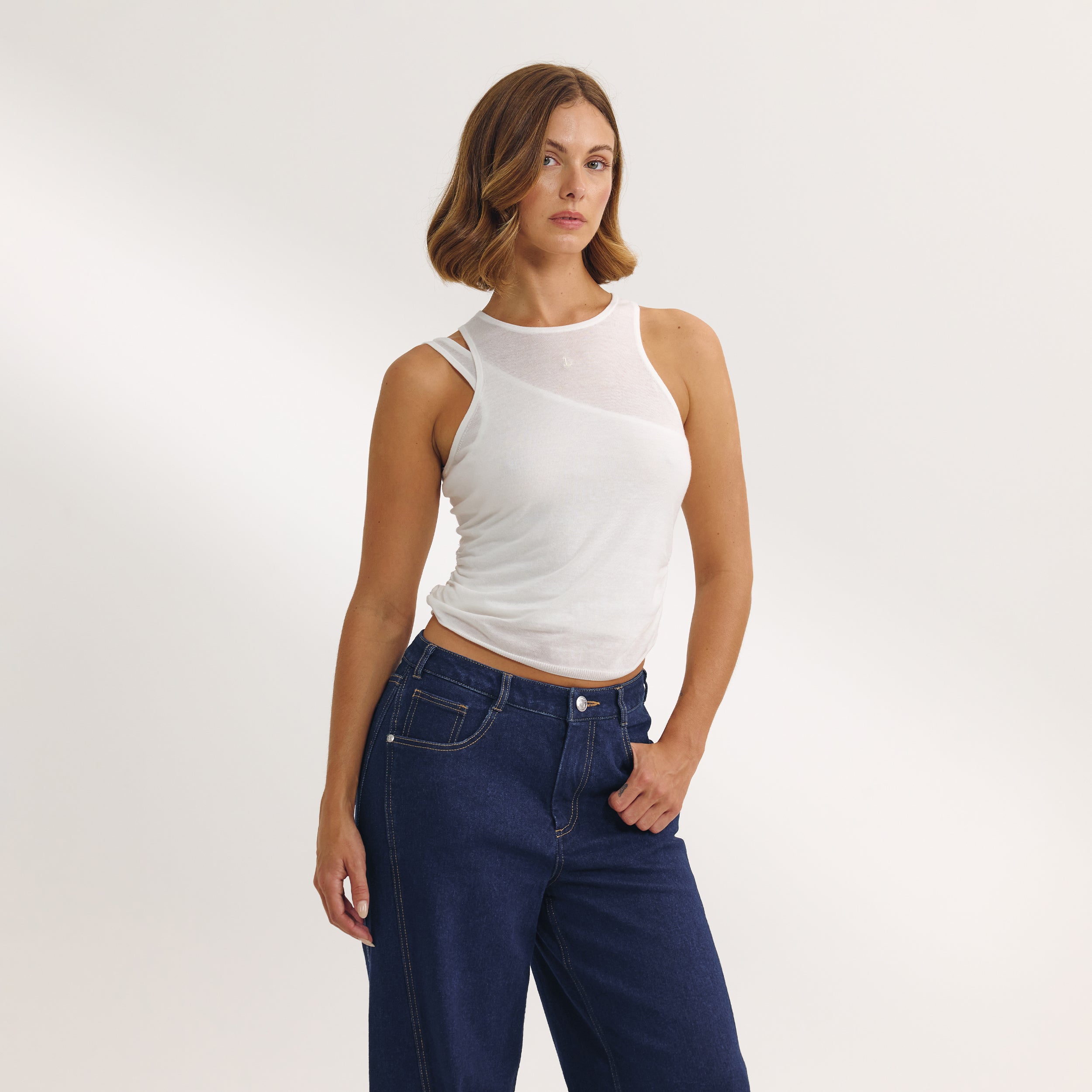 Gelaagde Tanktop | Gelaagde Tanktop - Wit