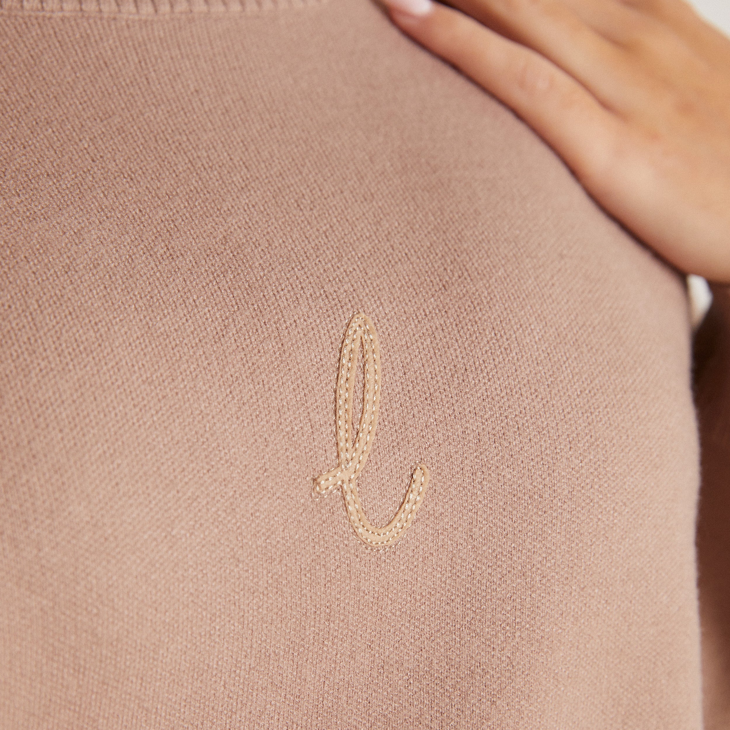 Gebreide Trui met Ronde Hals | Gebreide Trui met Ronde Hals - Nertskleur