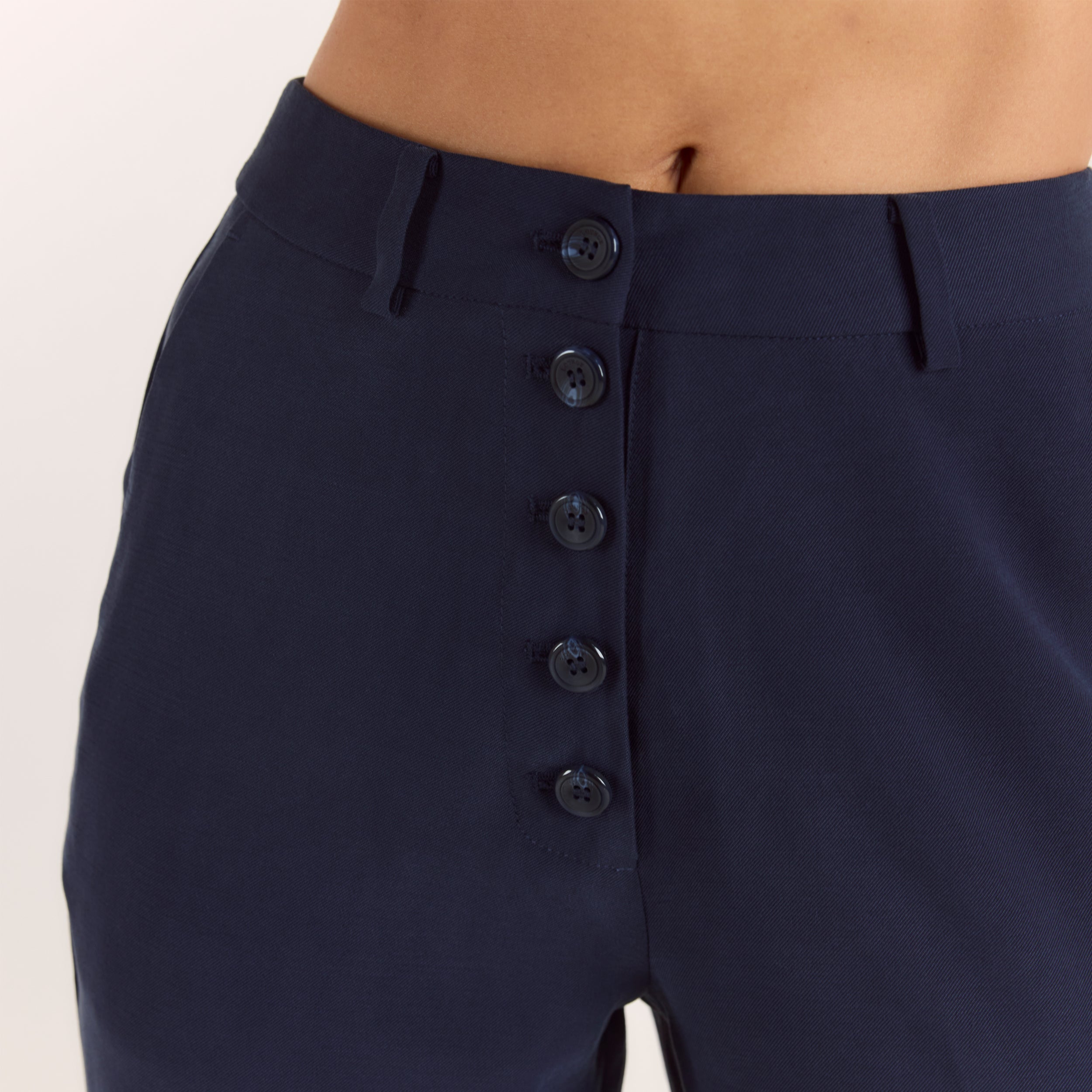 90s Rechte Broek | 90s Rechte Broek - Marineblauw