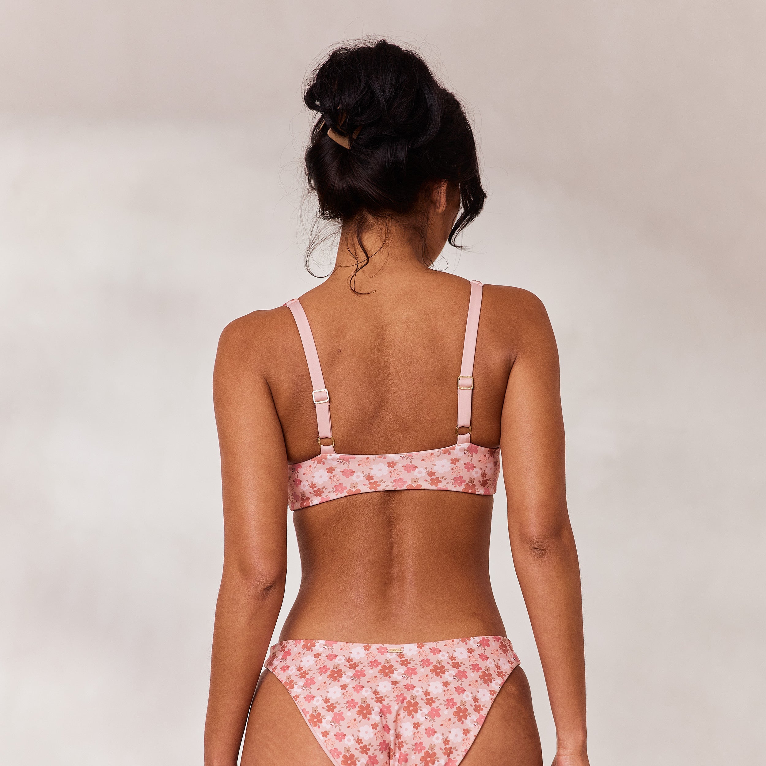 Omkeerbaar Plunge Bikinitop  | Omkeerbaar Plunge Bikinitop - Roze/Bloemenprint