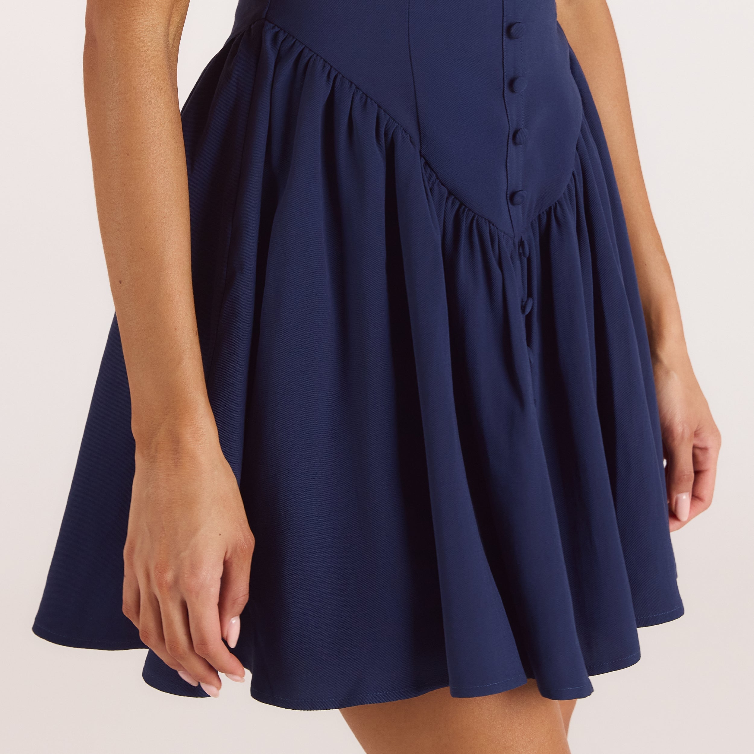 Plunge Minijurk | Plunge Minijurk - Marineblauw