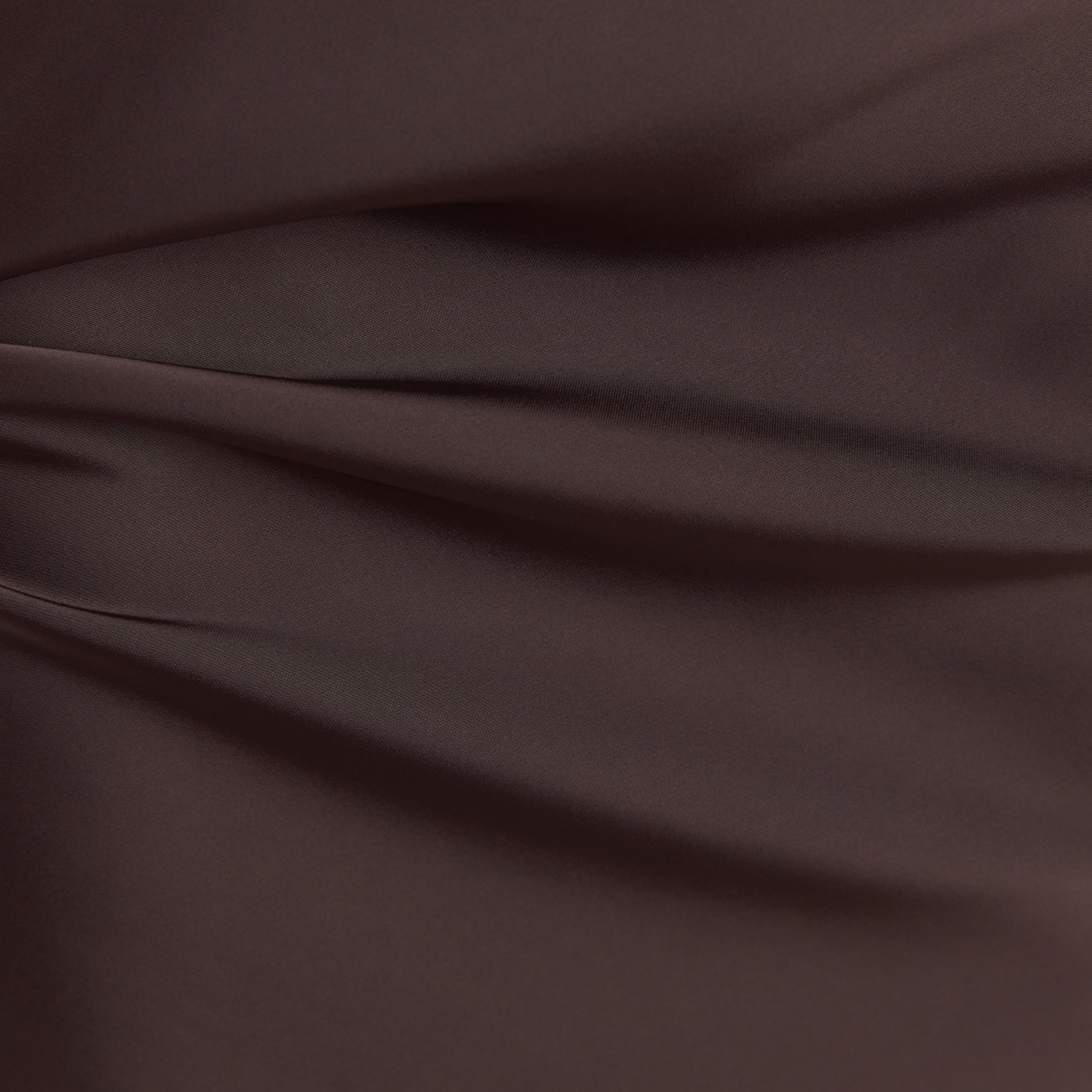 Satin Fitted Maxi-rok | Satin Fitted Maxi-rok - Chocolade