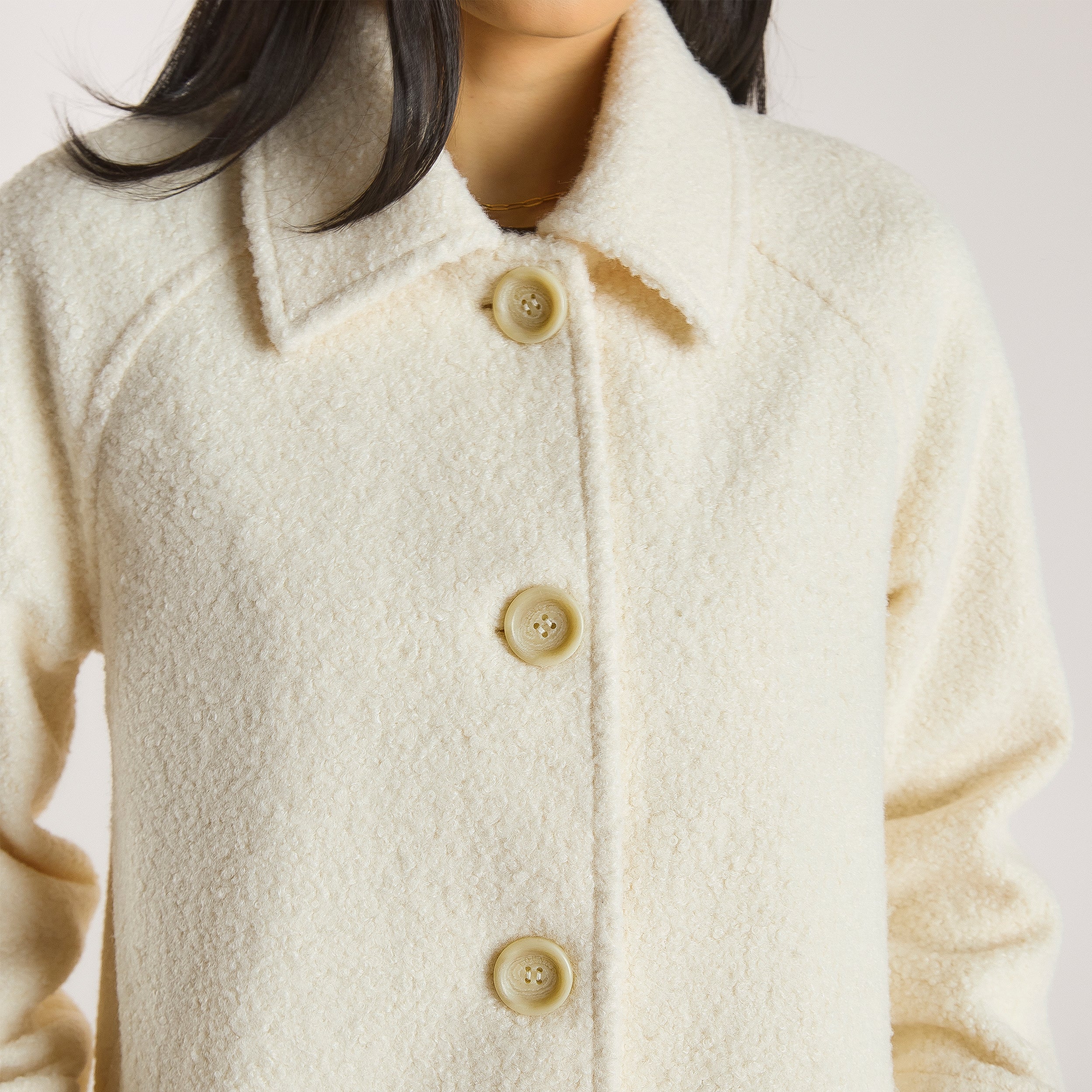 Shearling Coat | Shearling Coat - Crème