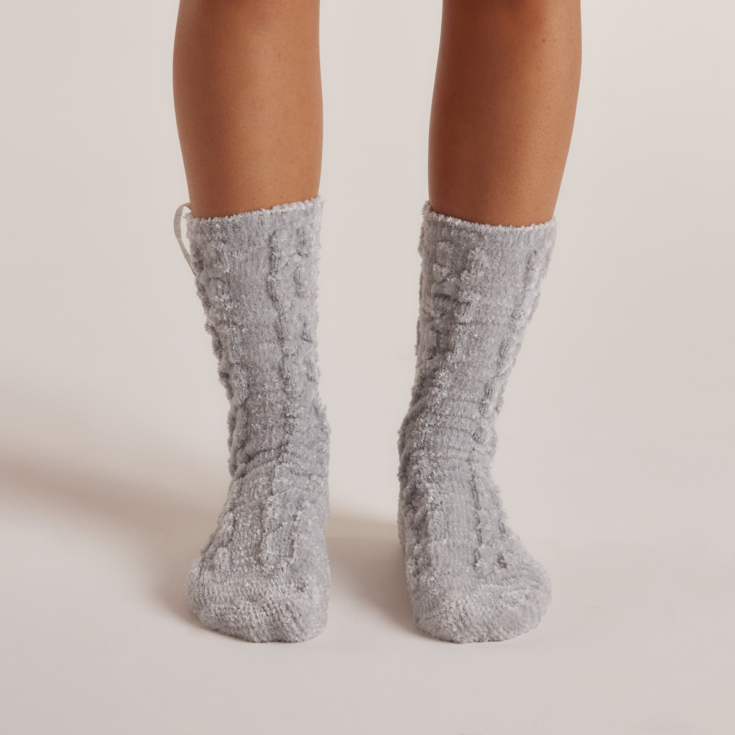 Chenille Gebreide Sokken | Chenille Gebreide Sokken - Frost