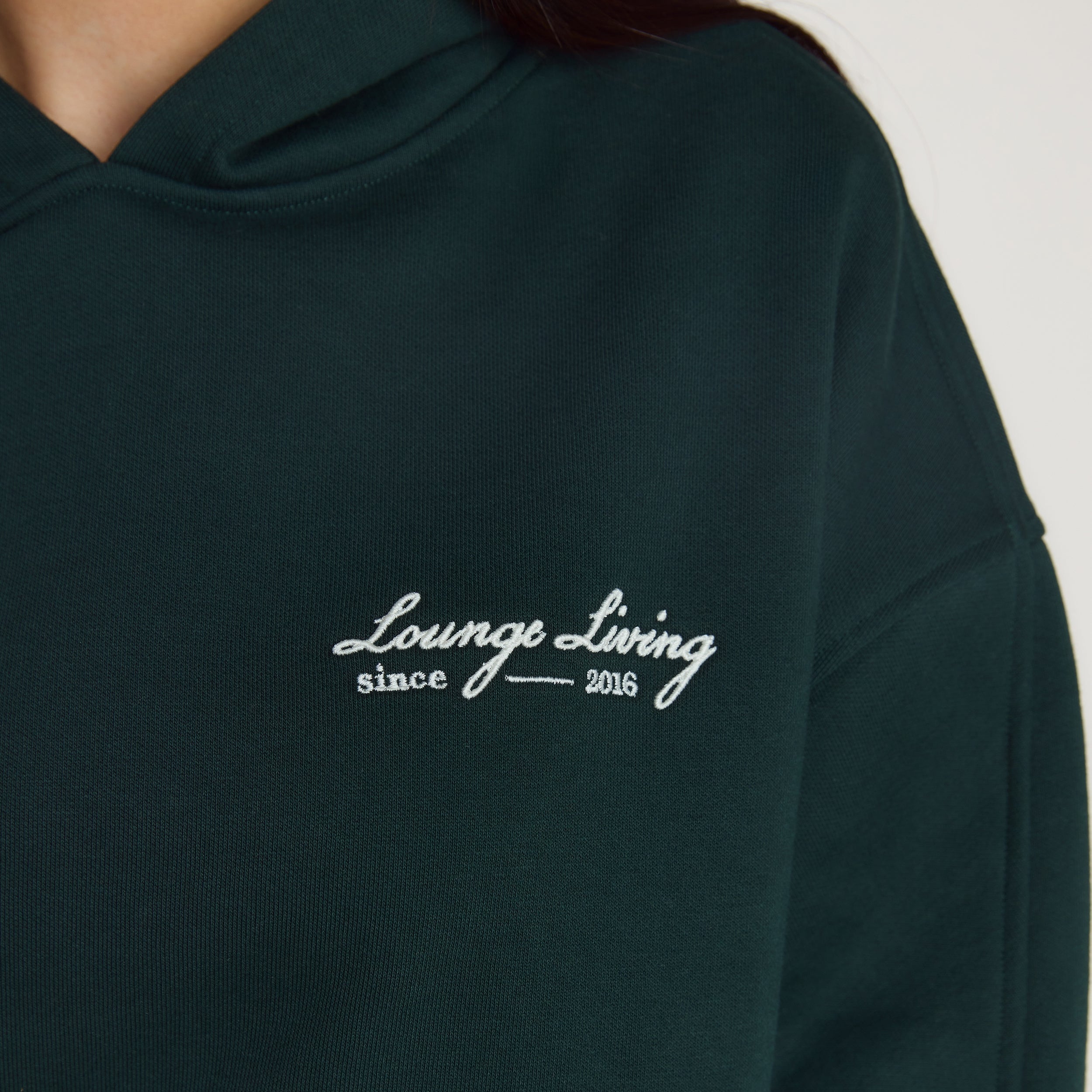 Lounge Living Hoodie | Lounge Living Hoodie - Bosgroen