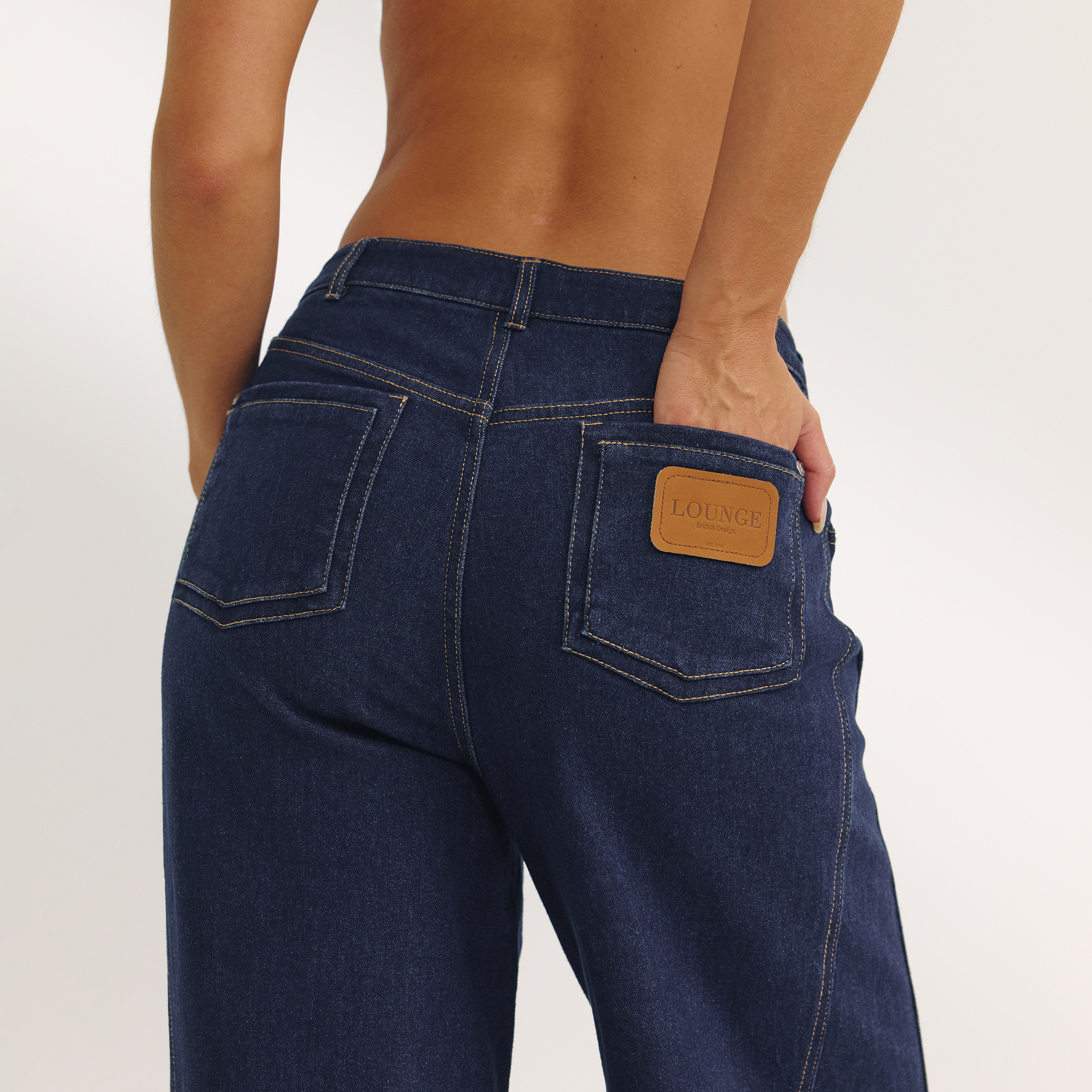 Jeans met lage taille en wijde pijpen | Jeans met lage taille en wijde pijpen - Indigo