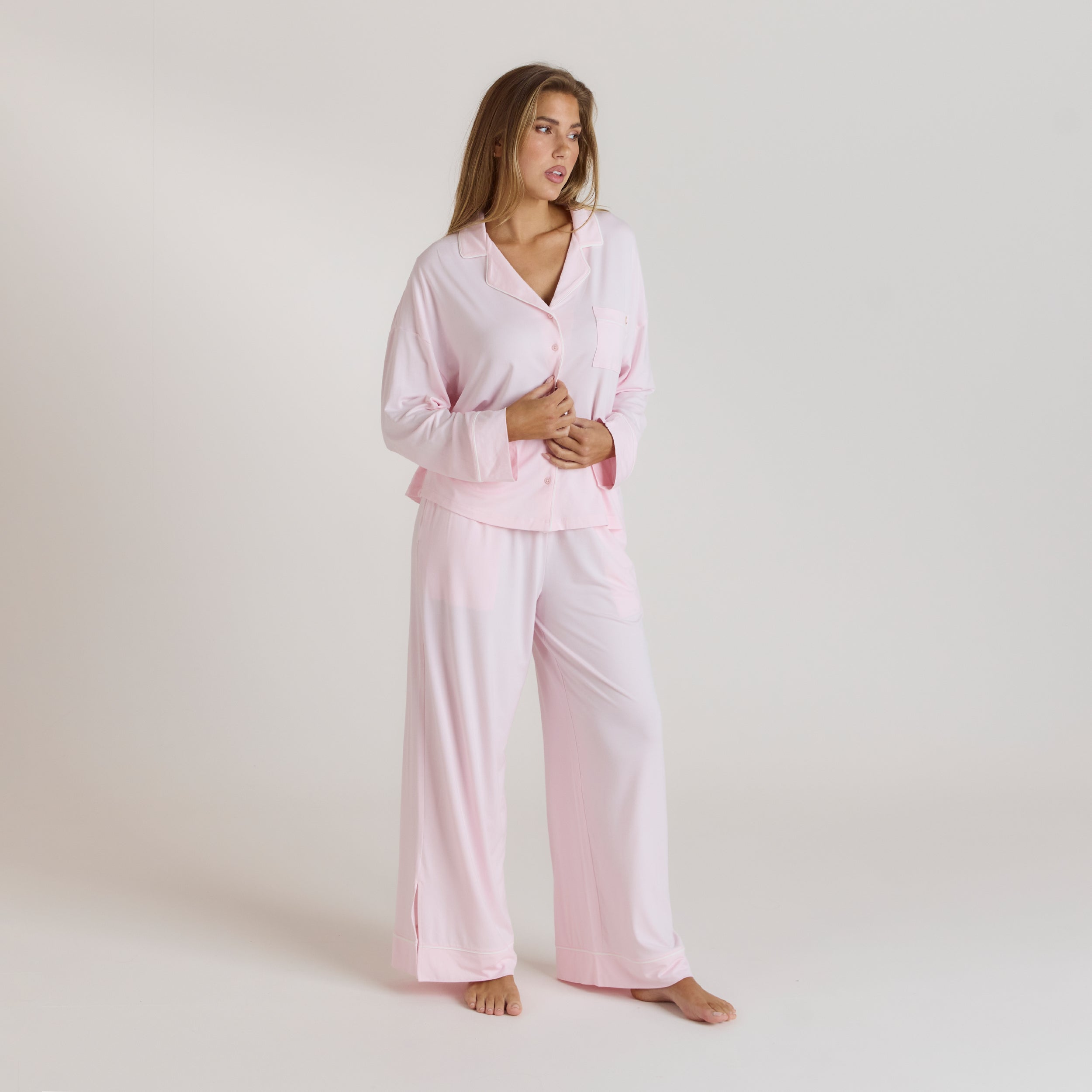 Modal Pyjama Shirt | Modal Pyjama Shirt - Roze