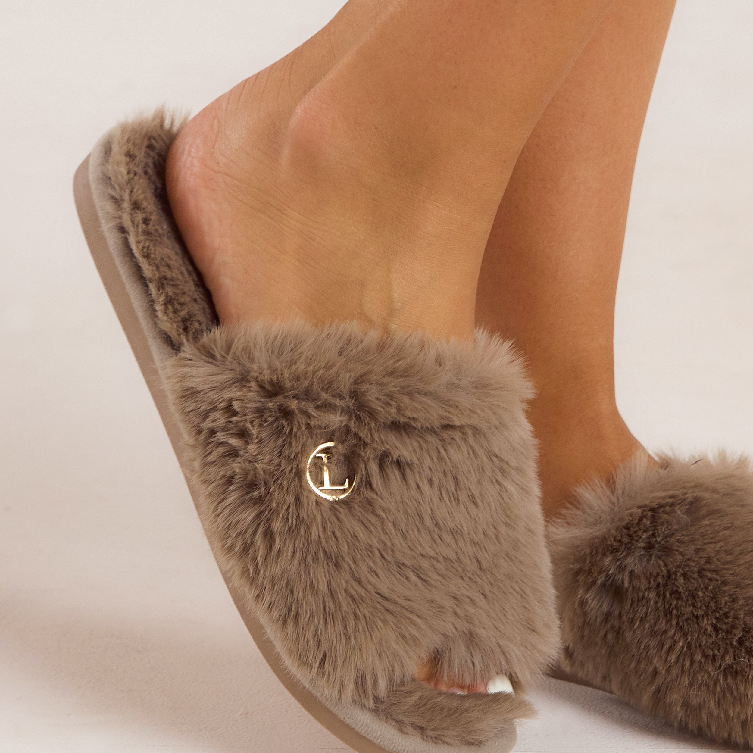 Scarlett Pantoffels | Scarlett Pantoffels - Taupe