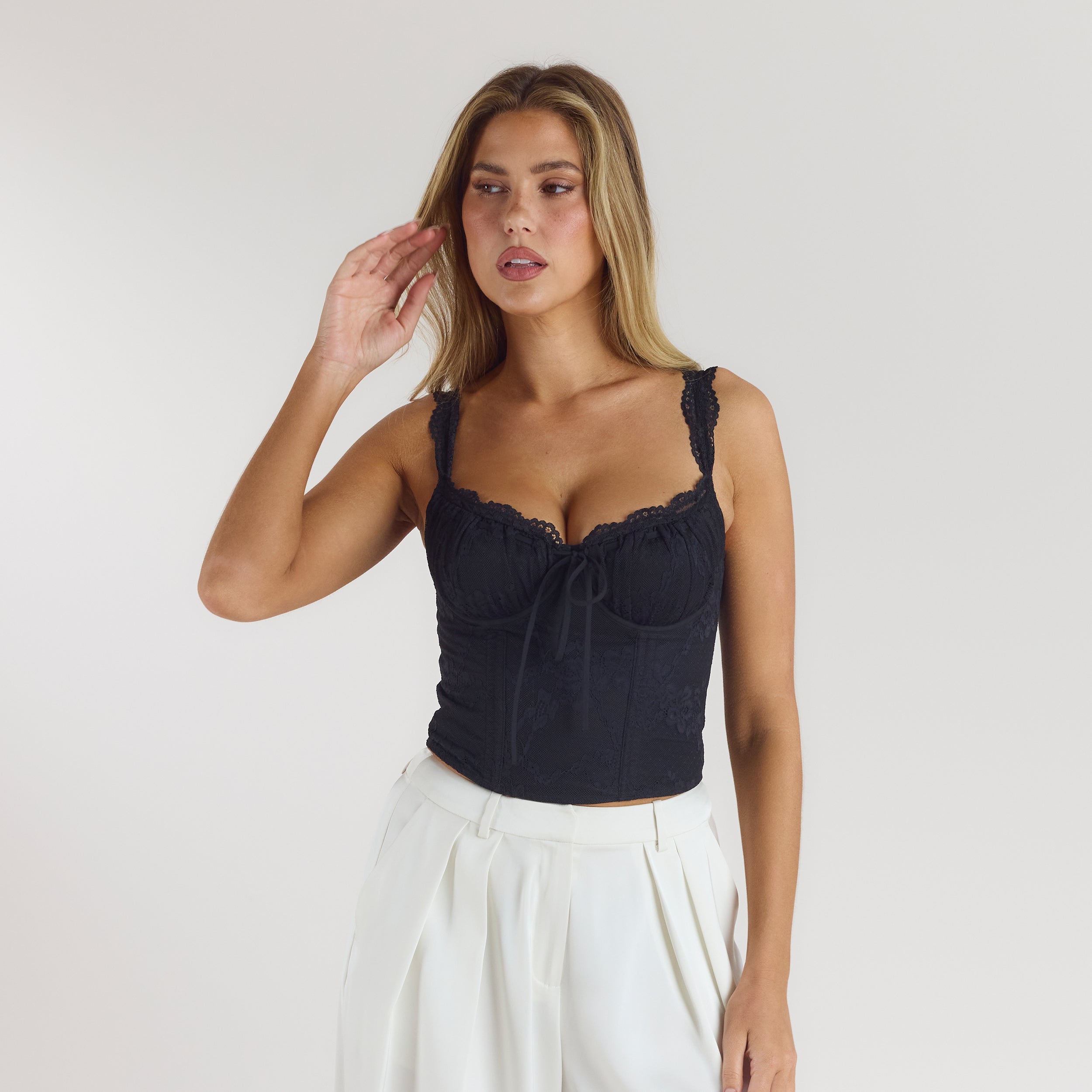 Blossom Corset Top | Blossom Corset Top - Zwart