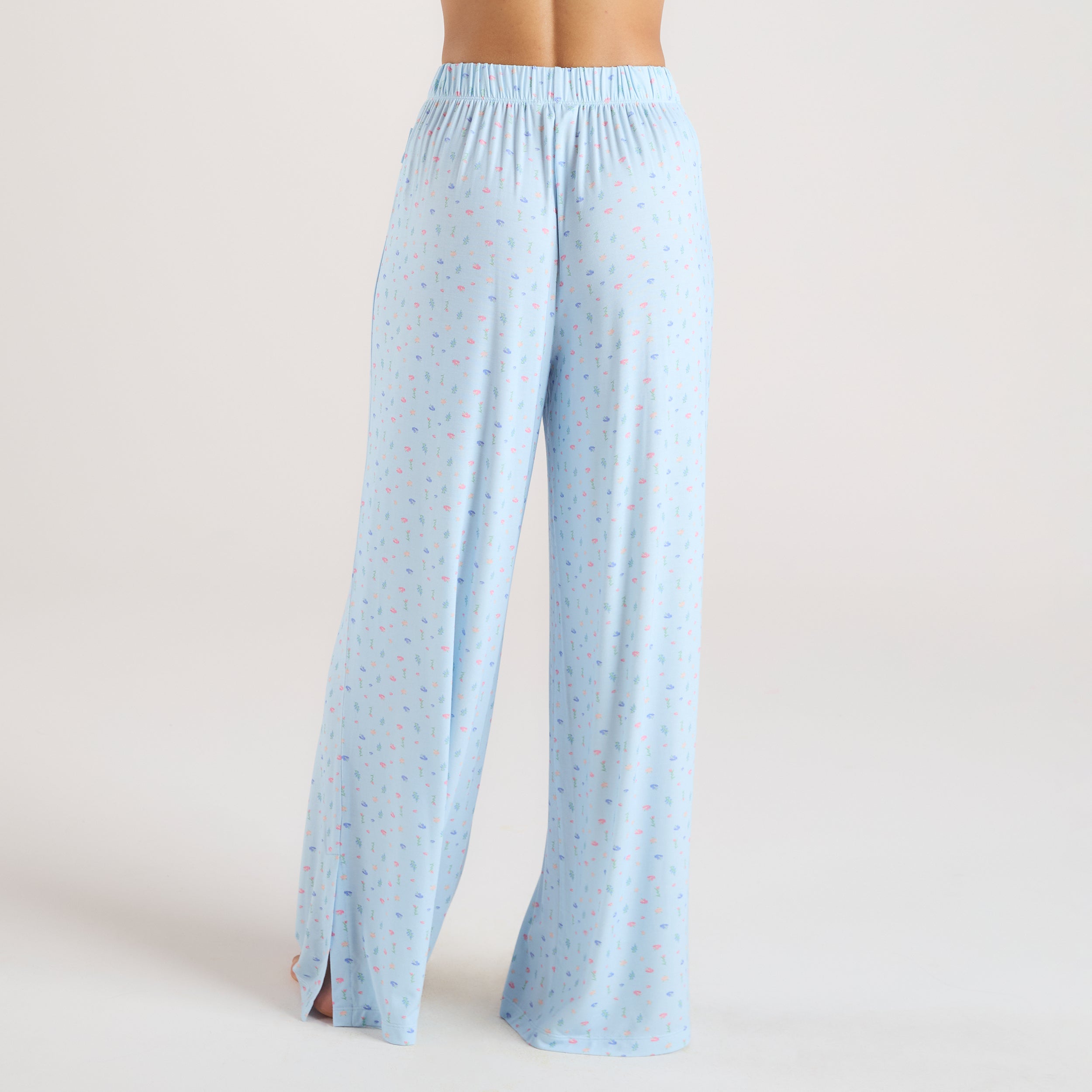 Modal Pyjamabroek | Modal Pyjamabroek - Blauwe Bloemenprint