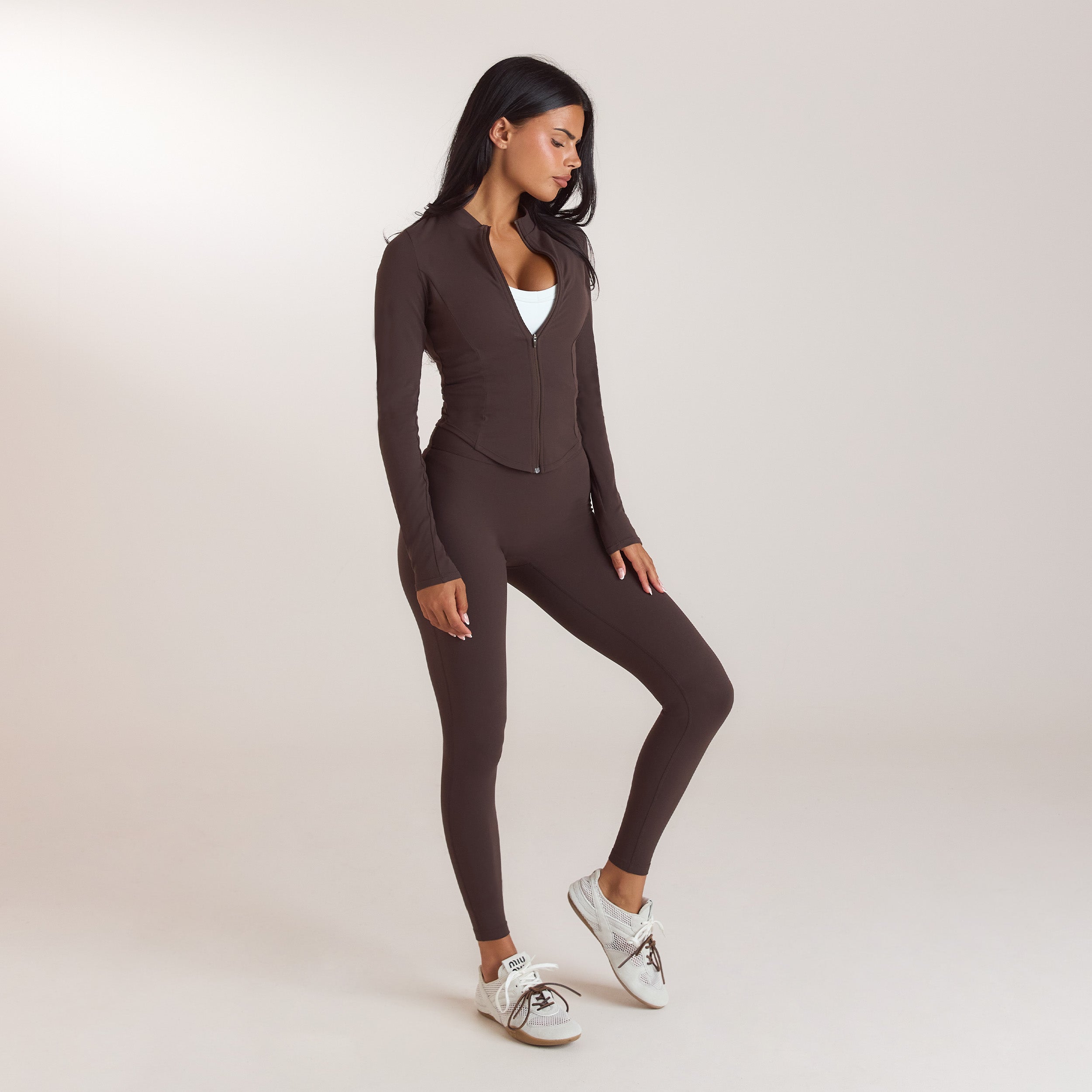 ContourSoft™ Cinch Jas met rits | ContourSoft™ Cinch Jas met rits - Donker Chocoladekleurig