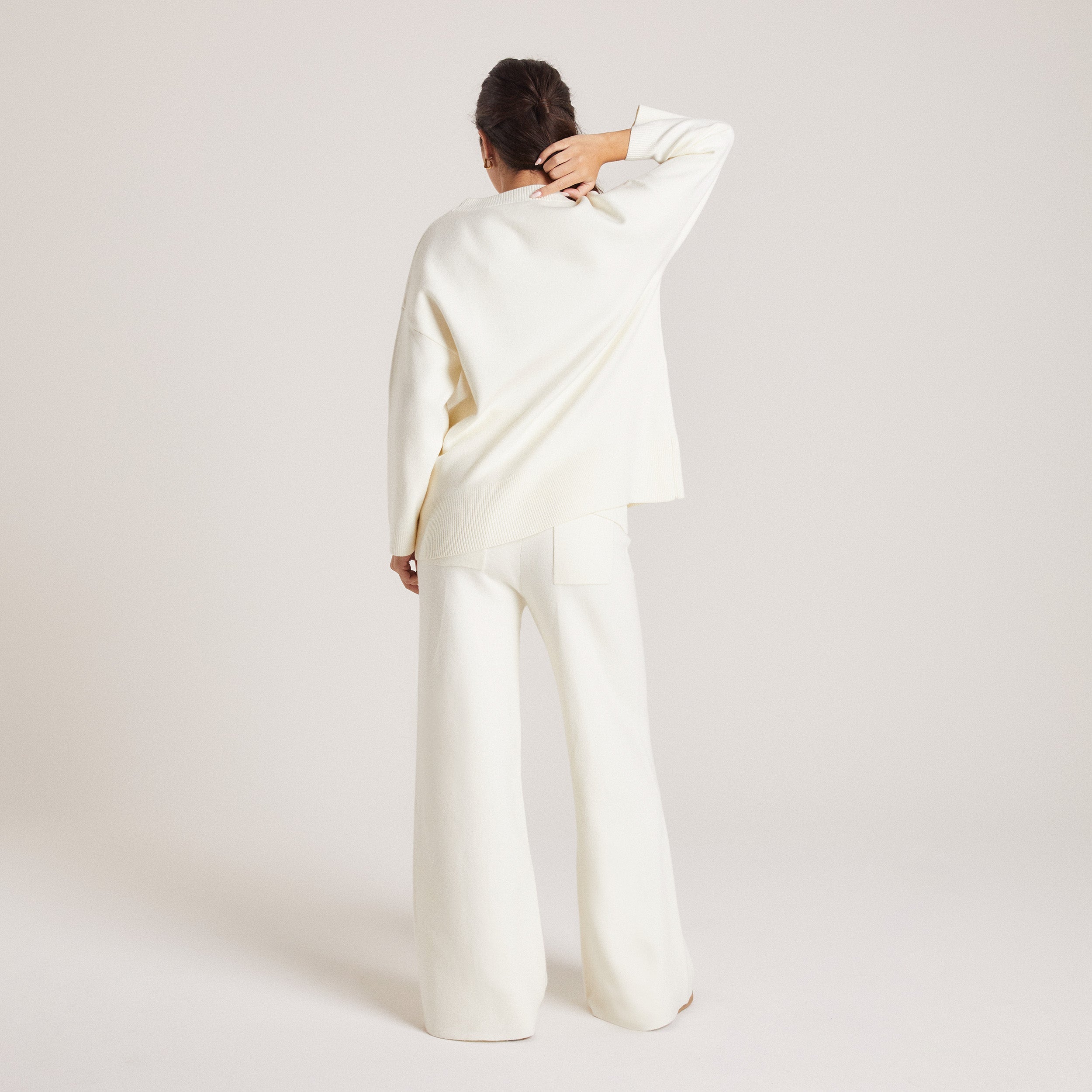 Gebreide Broek | Gebreide Broek - Creme