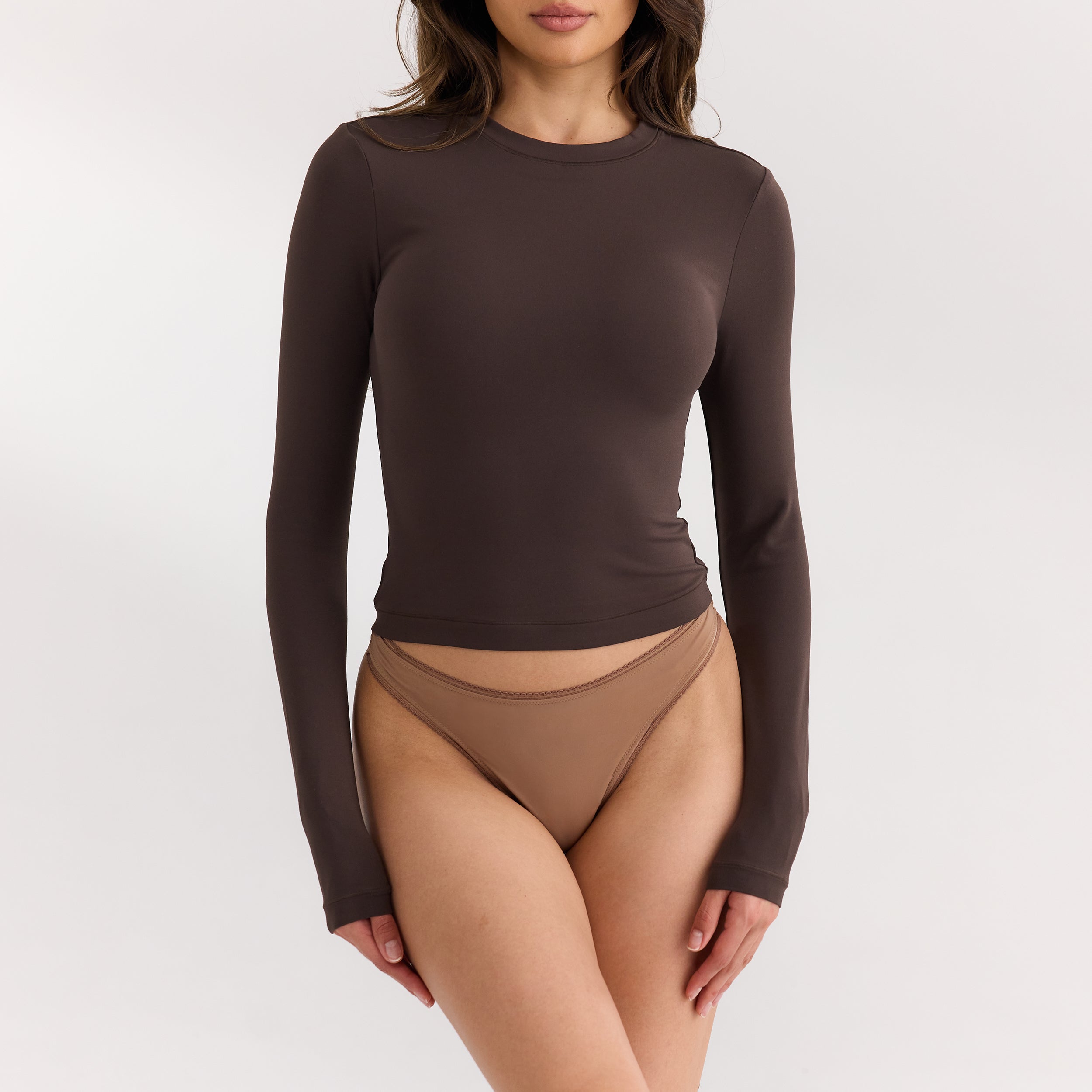 ContourSoft™ Long-Sleeve Top | ContourSoft™ Long-Sleeve Top - Donker Chocoladekleurig