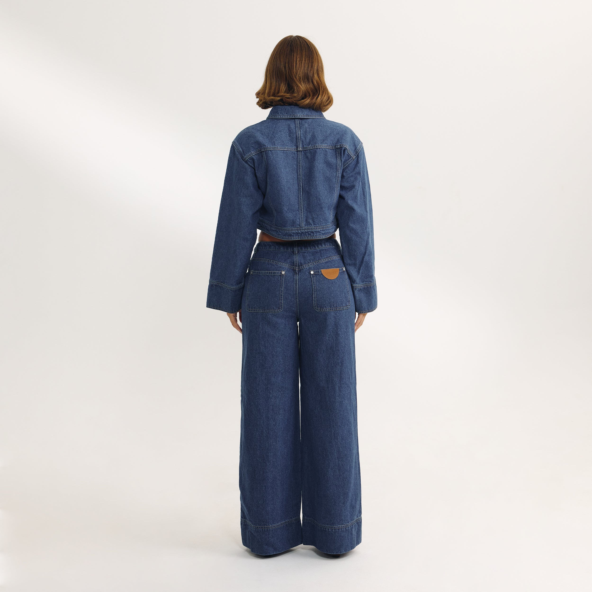 Hooggetailleerde Jeans met Wijde Pijpen | Hooggetailleerde Jeans met Wijde Pijpen - Blauw