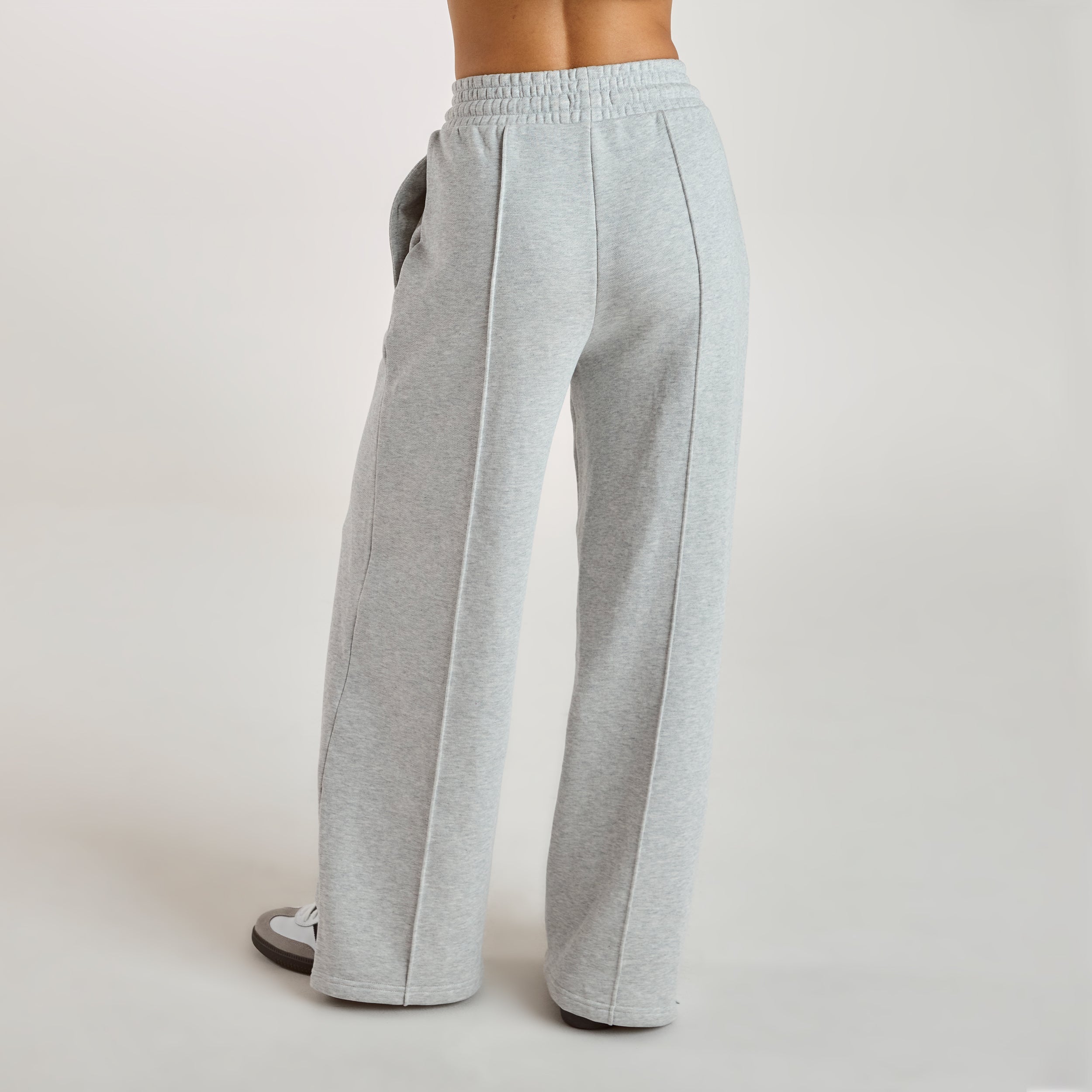 Joggingbroek met wijde pijpen | Joggingbroek met wijde pijpen - Grijs Marl