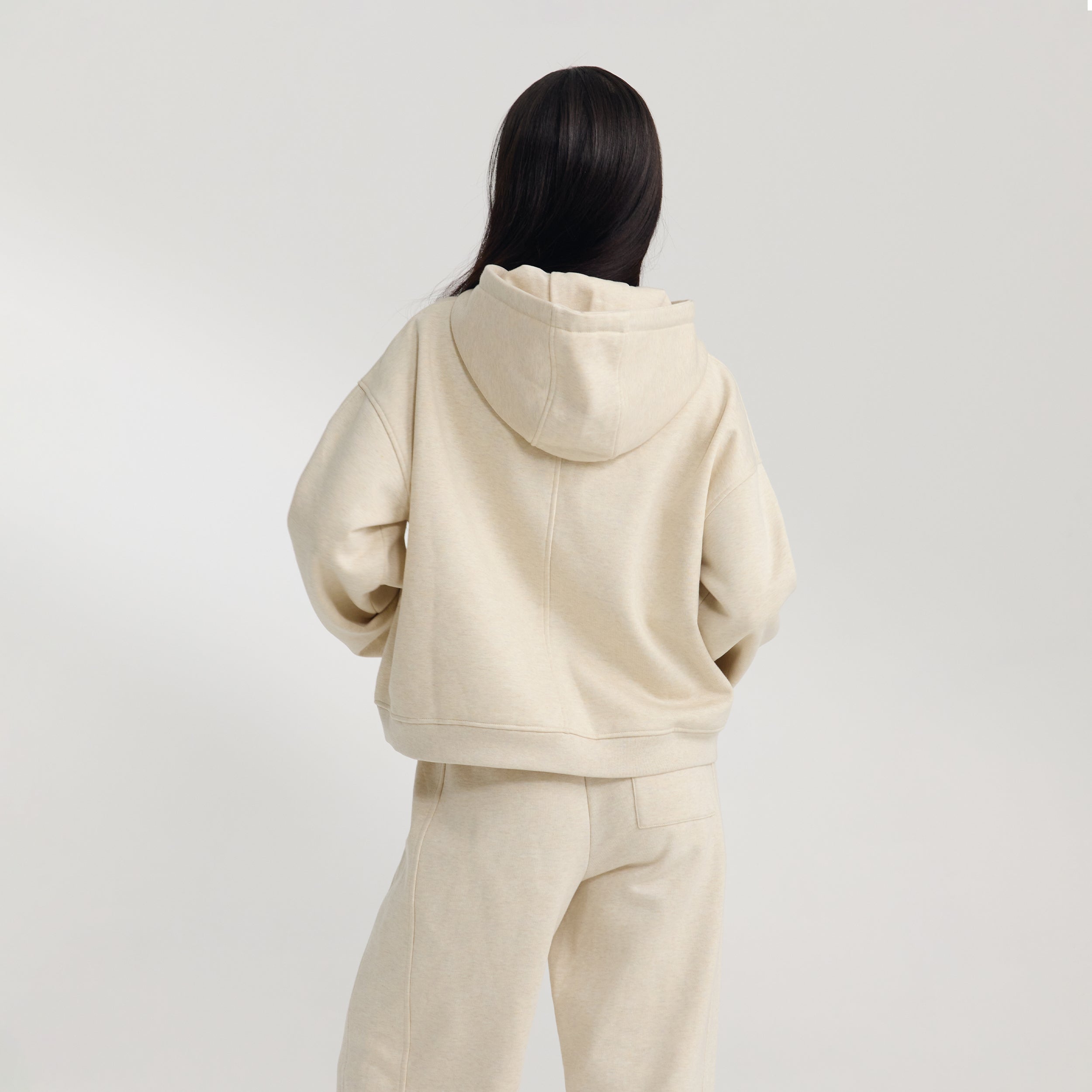 Oversized Hoodie | Oversized Hoodie - Havermout Marl