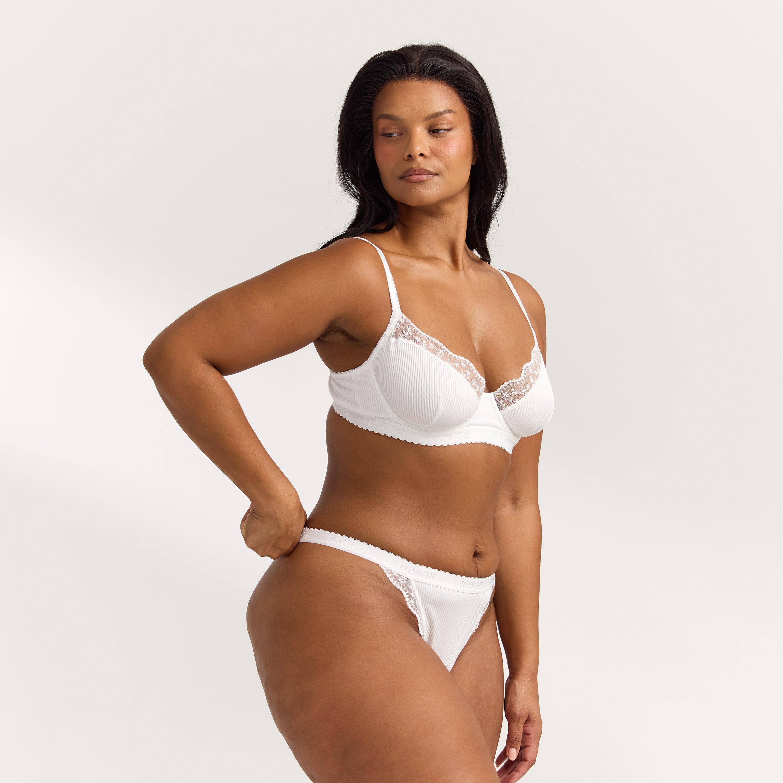 Ribbed Balcony BH | Ribbed Balcony BH - Wit