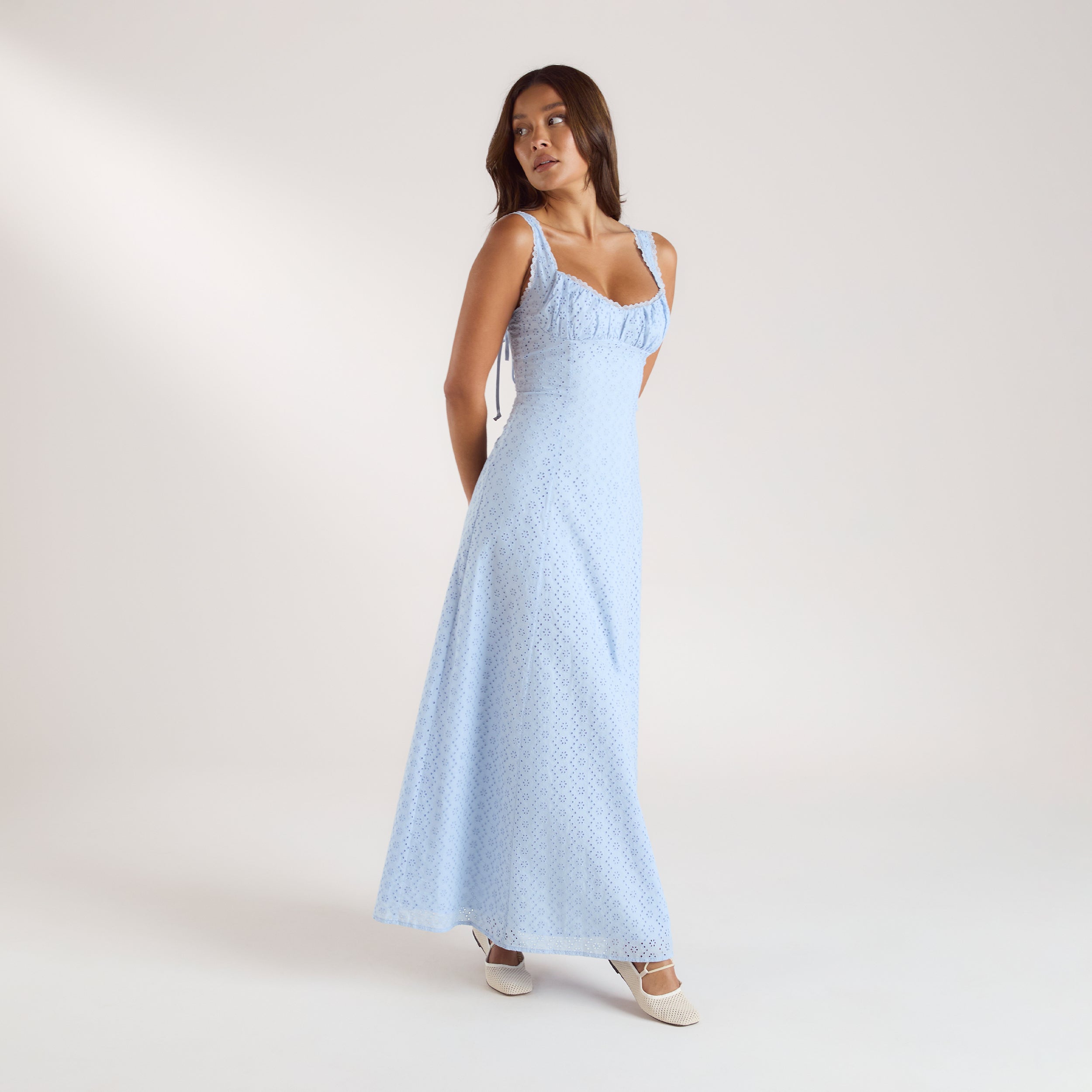 Corset Back Maxijurk | Corset Back Maxijurk - Blauw