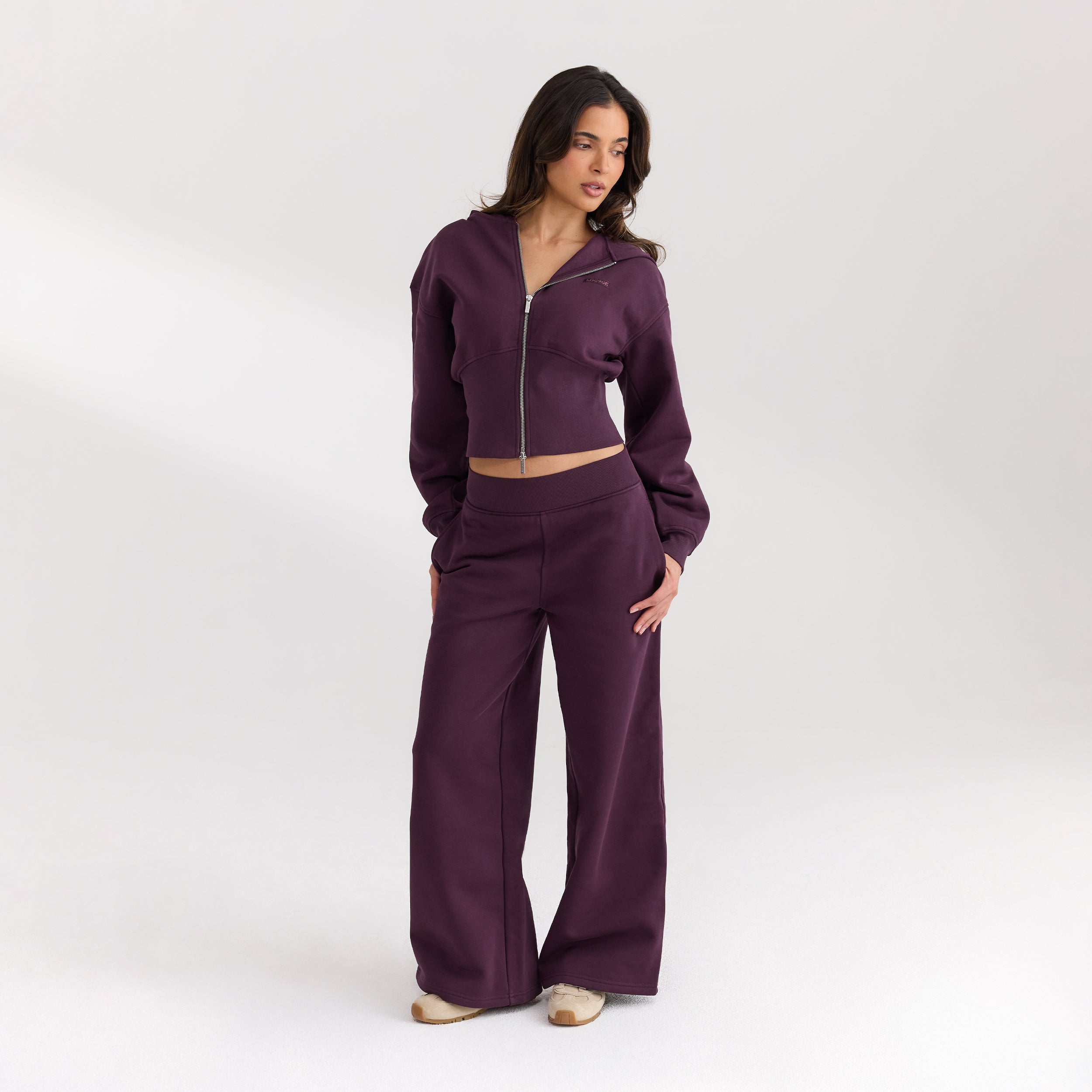 Joggingbroek met rechte pijpen | Joggingbroek met rechte pijpen - Kersenrood