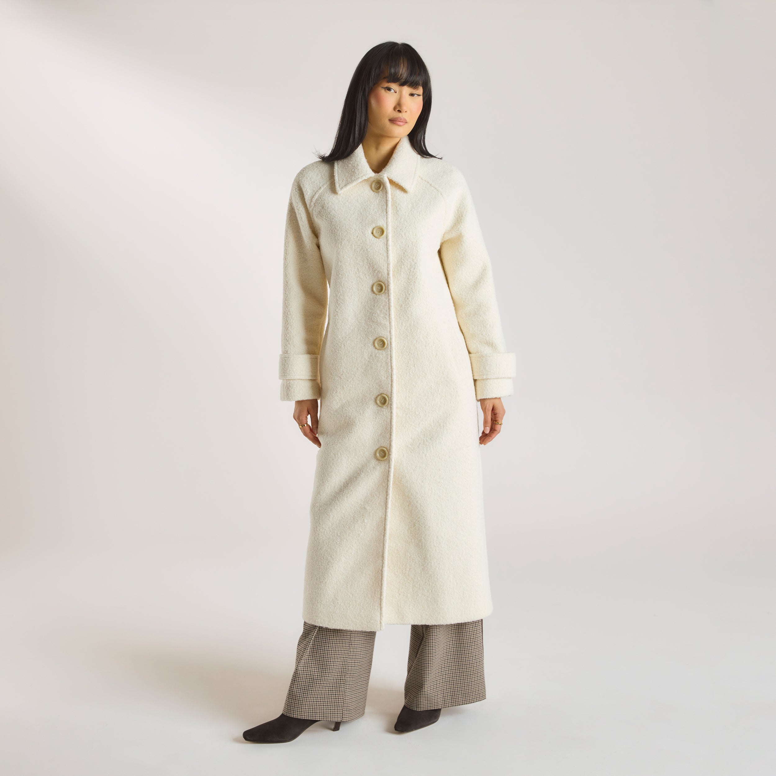 Shearling Coat | Shearling Coat - Crème