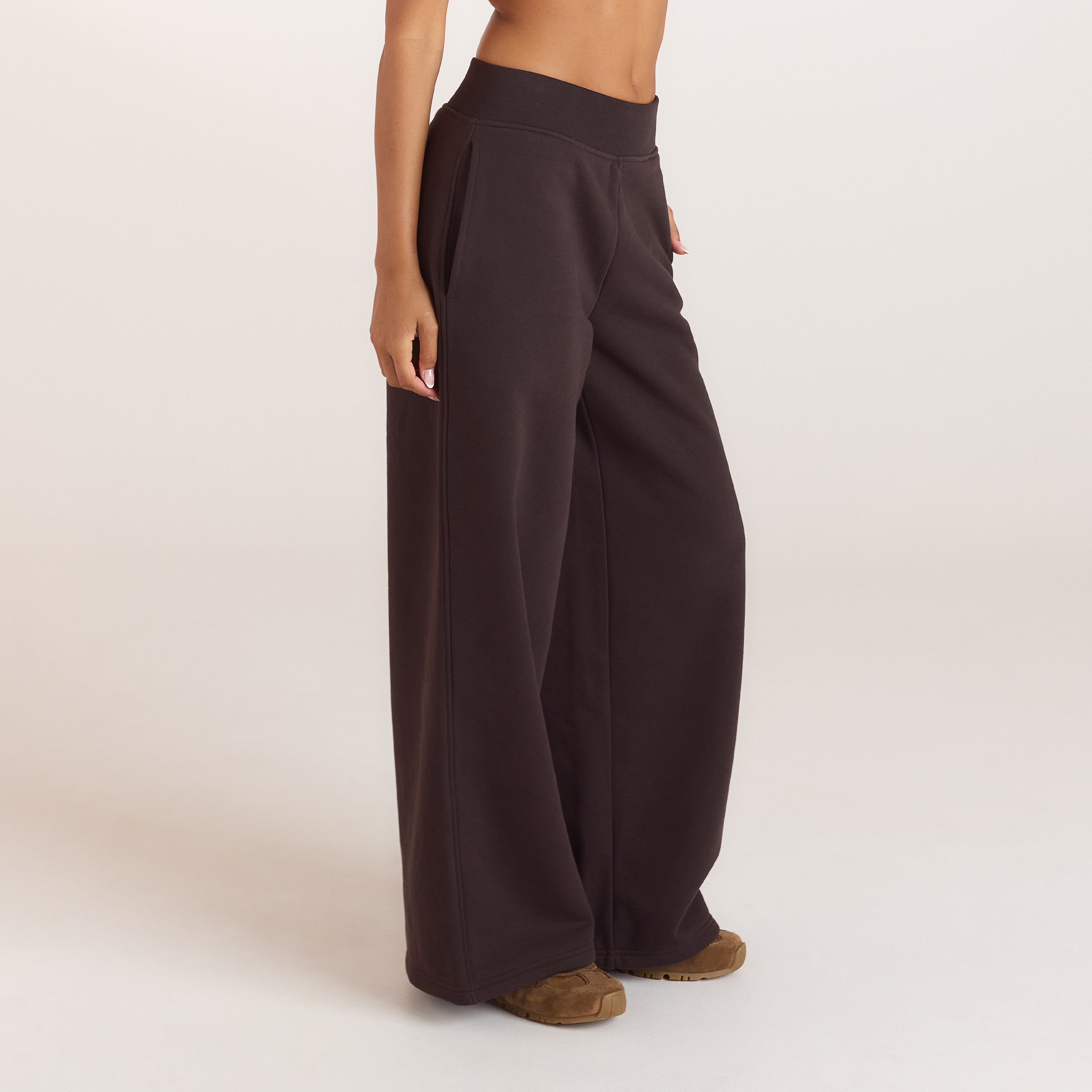 Joggingbroek met rechte pijpen | Joggingbroek met rechte pijpen - Donker Chocoladekleurig
