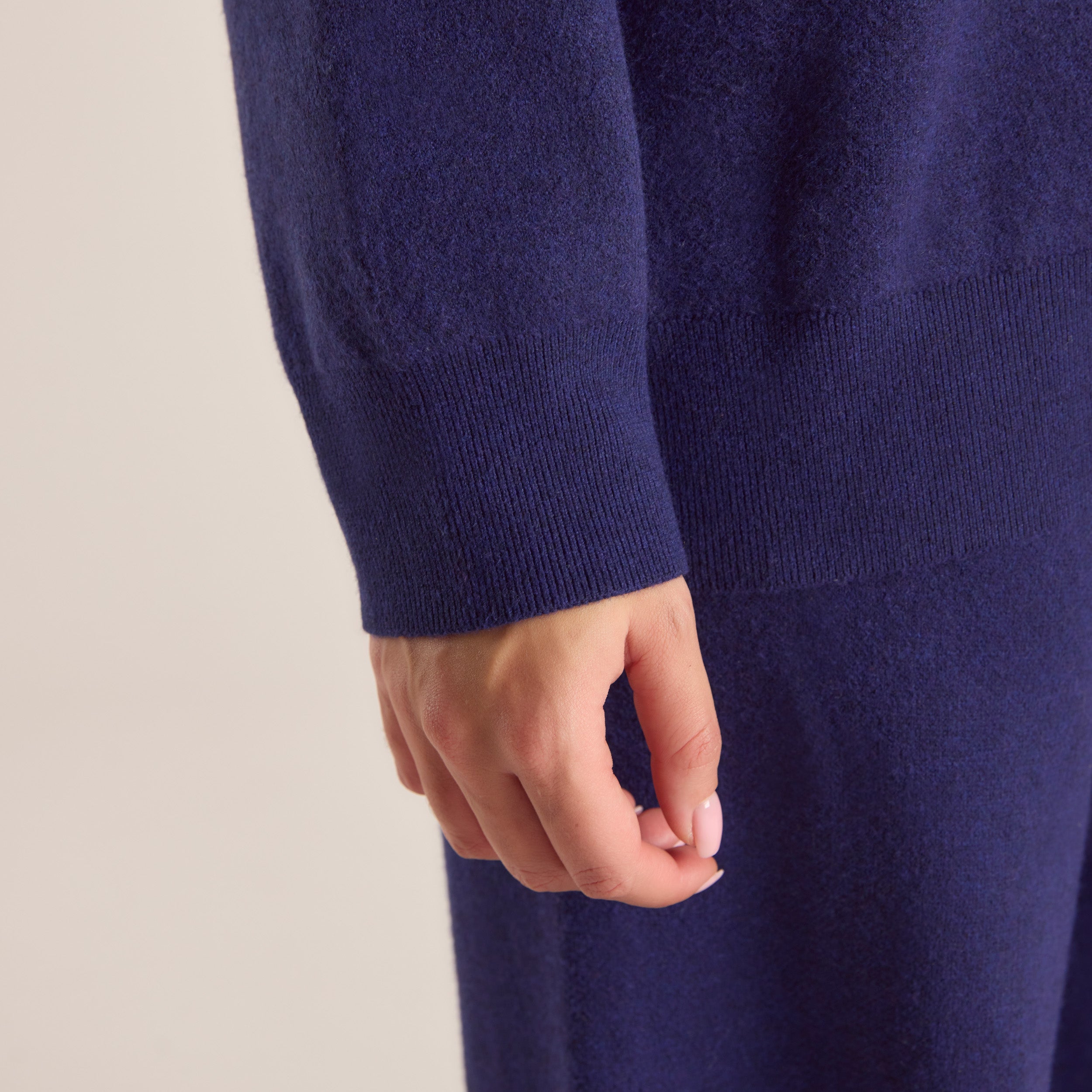 Logo Gebreide Trui met Ronde Hals | Logo Gebreide Trui met Ronde Hals - Marineblauw