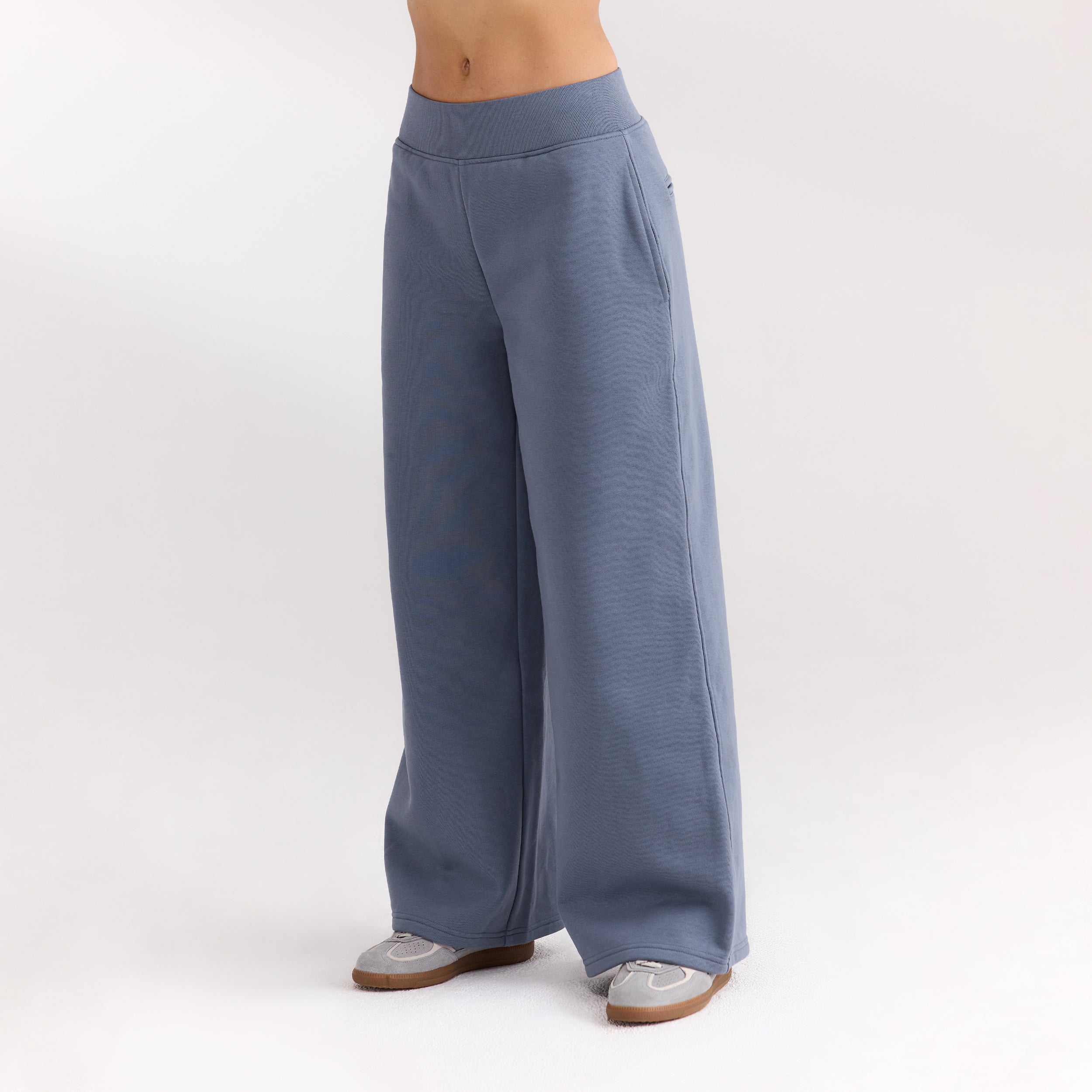 Joggingbroek met rechte pijpen | Joggingbroek met rechte pijpen - Leiblauw