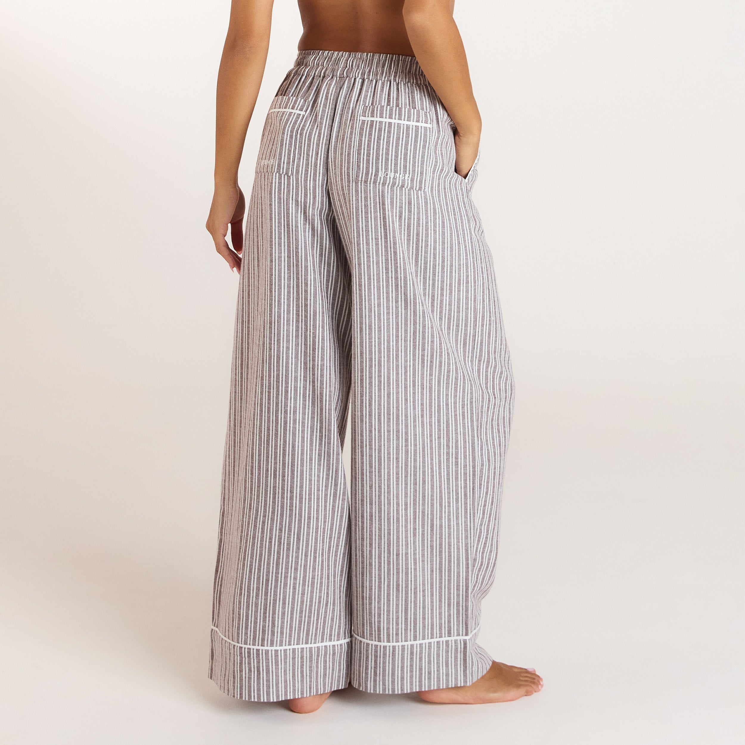 Stripe Pyjama Broek | Stripe Pyjama Broek - Chocolade