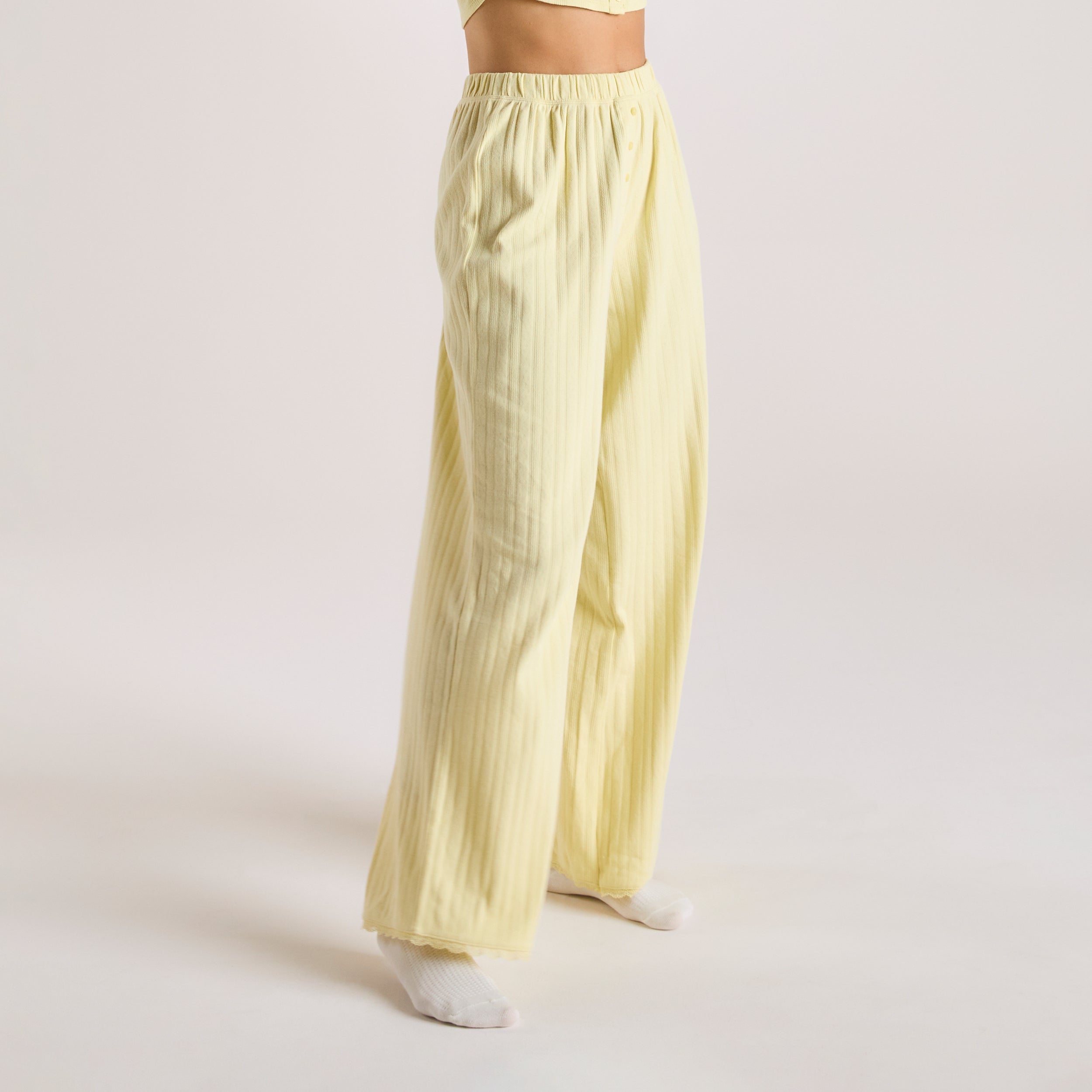Pointelle Pyjama Broek | Pointelle Pyjama Broek - Boterbloem Geel