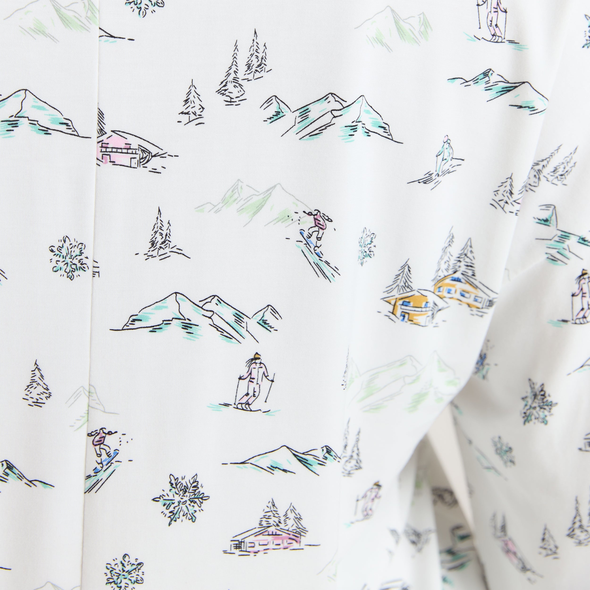 Alpine Dreams Pyjama Shirt | Alpine Dreams Pyjama Shirt - Ski-print