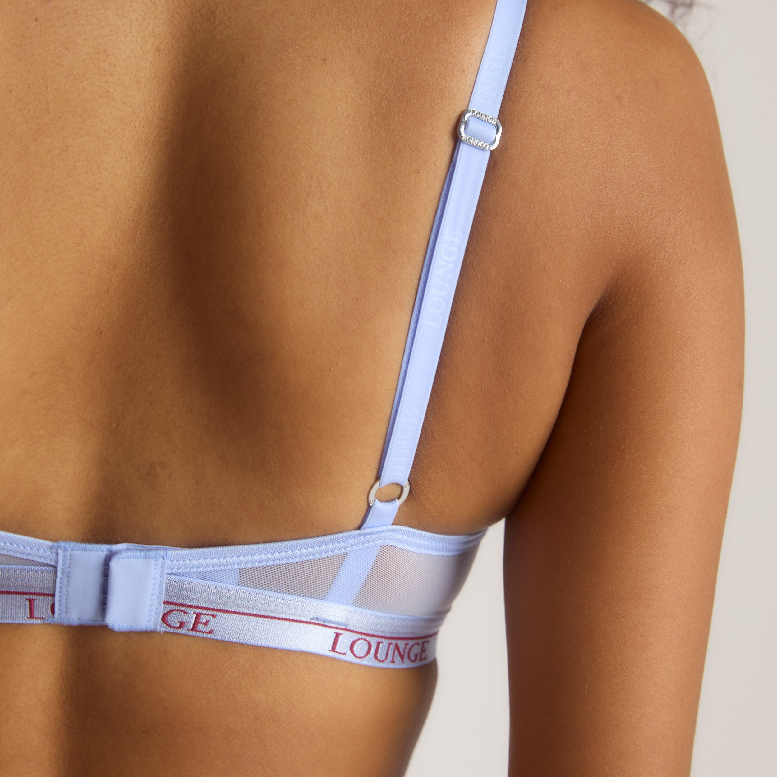 Tweekleurig Blossom Balcony BH | Tweekleurig Blossom Balcony BH - Korenbloemblauw