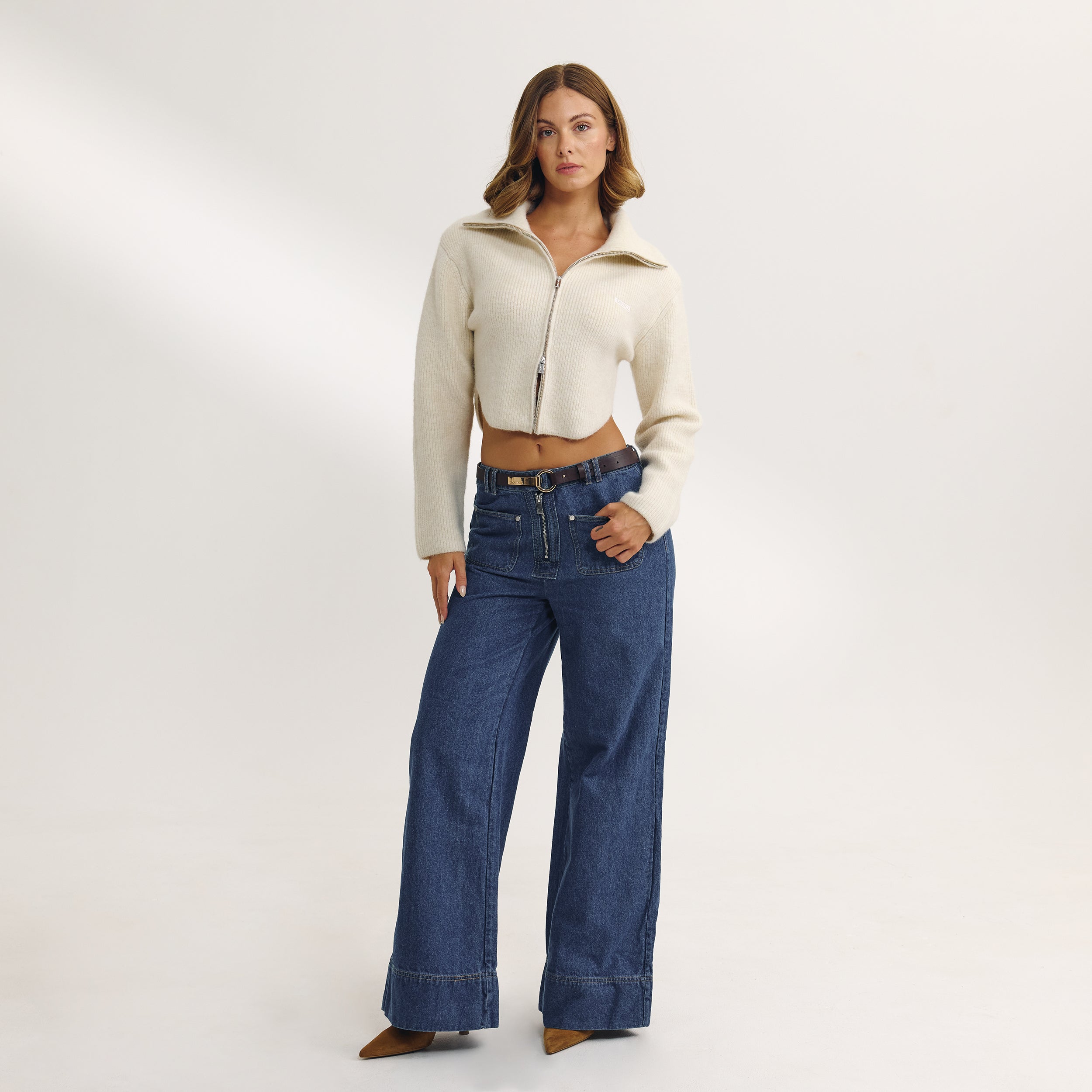 Gebreid Jasje met Structuur | Gebreid Jasje met Structuur - Crème