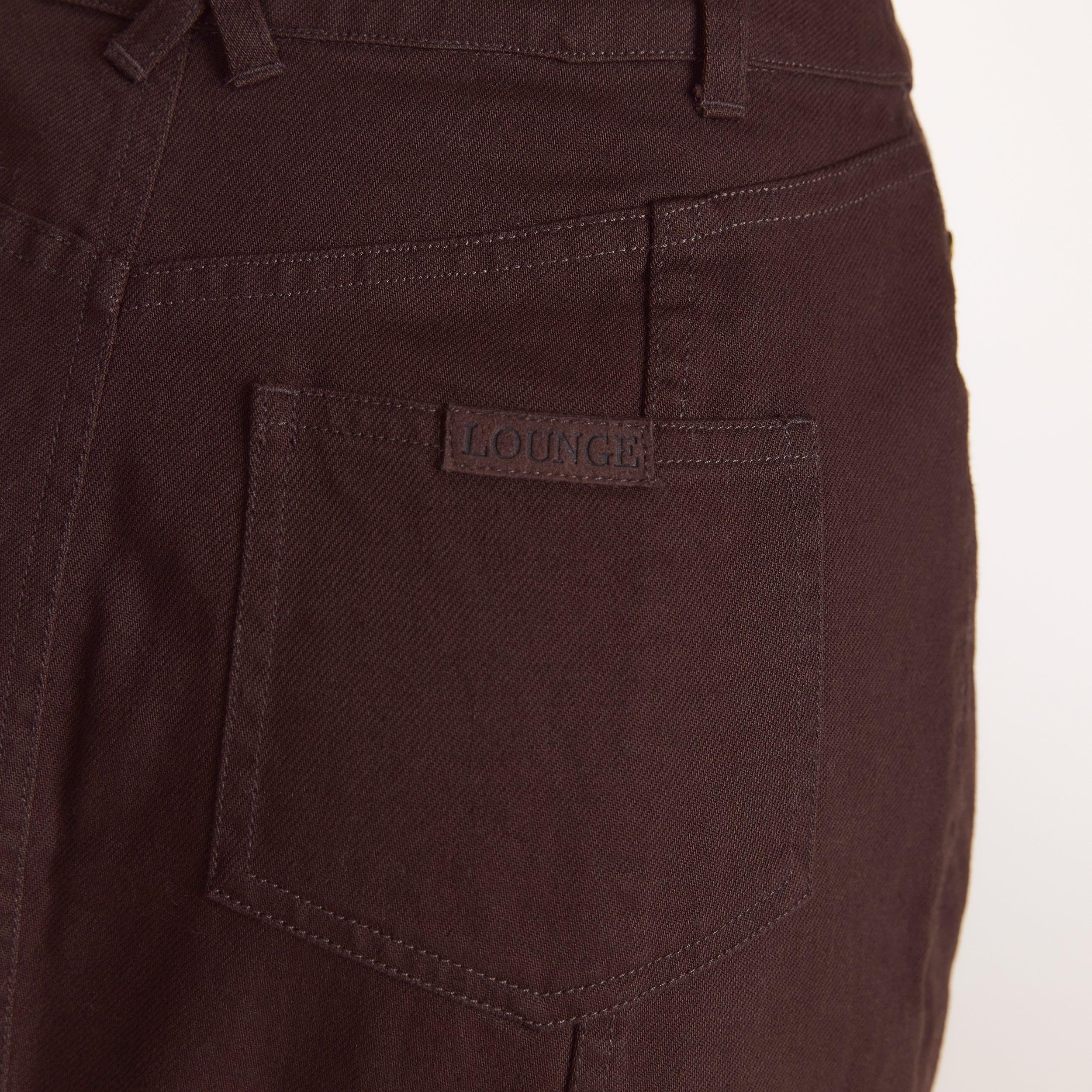Denim kolom maxi-rok | Denim kolom maxi-rok - Chocolade