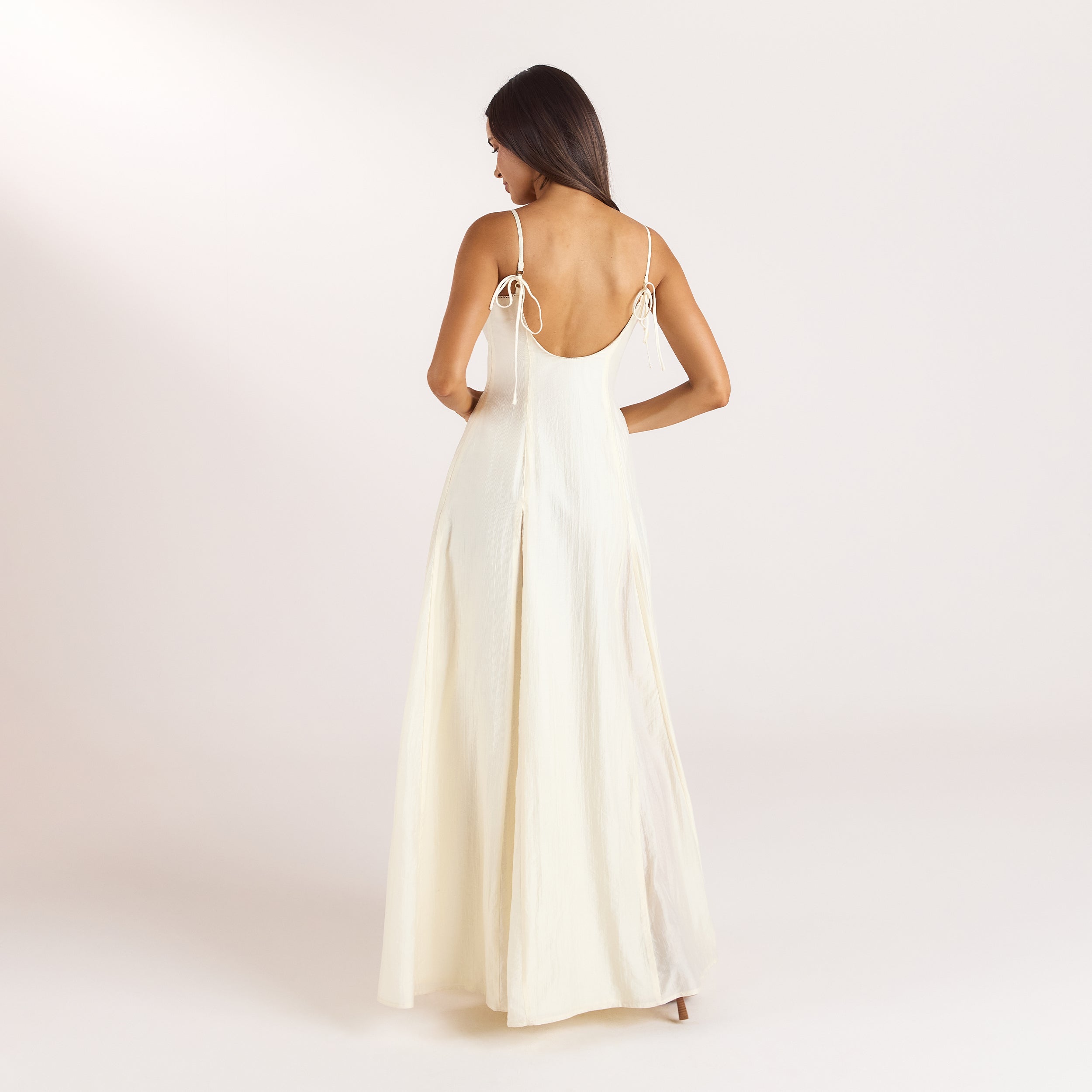 Embroidered Lace-Up Maxijurk | Embroidered Lace-Up Maxijurk - Botercrème
