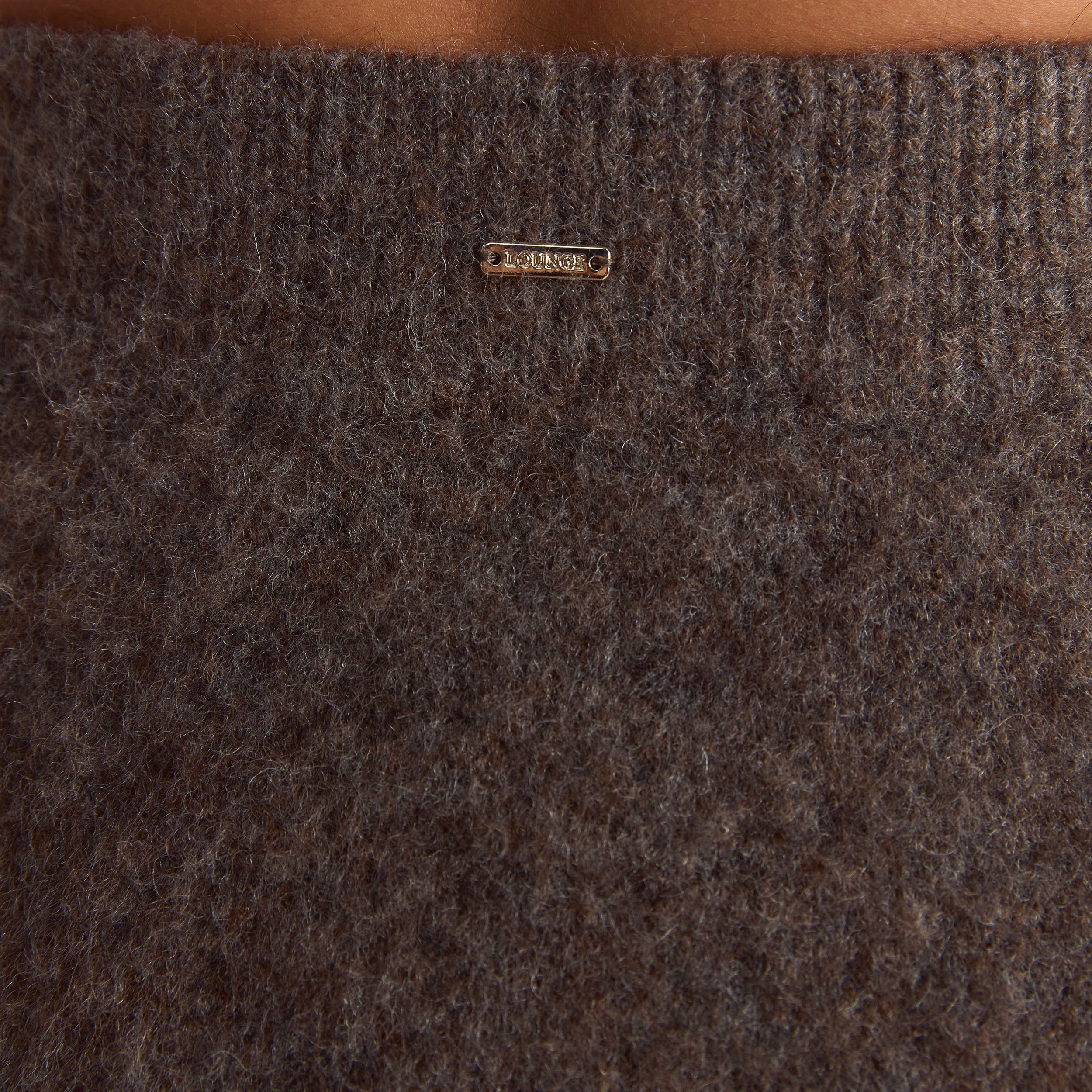 Gebreide poloshirt | Gebreide poloshirt - Asbruin