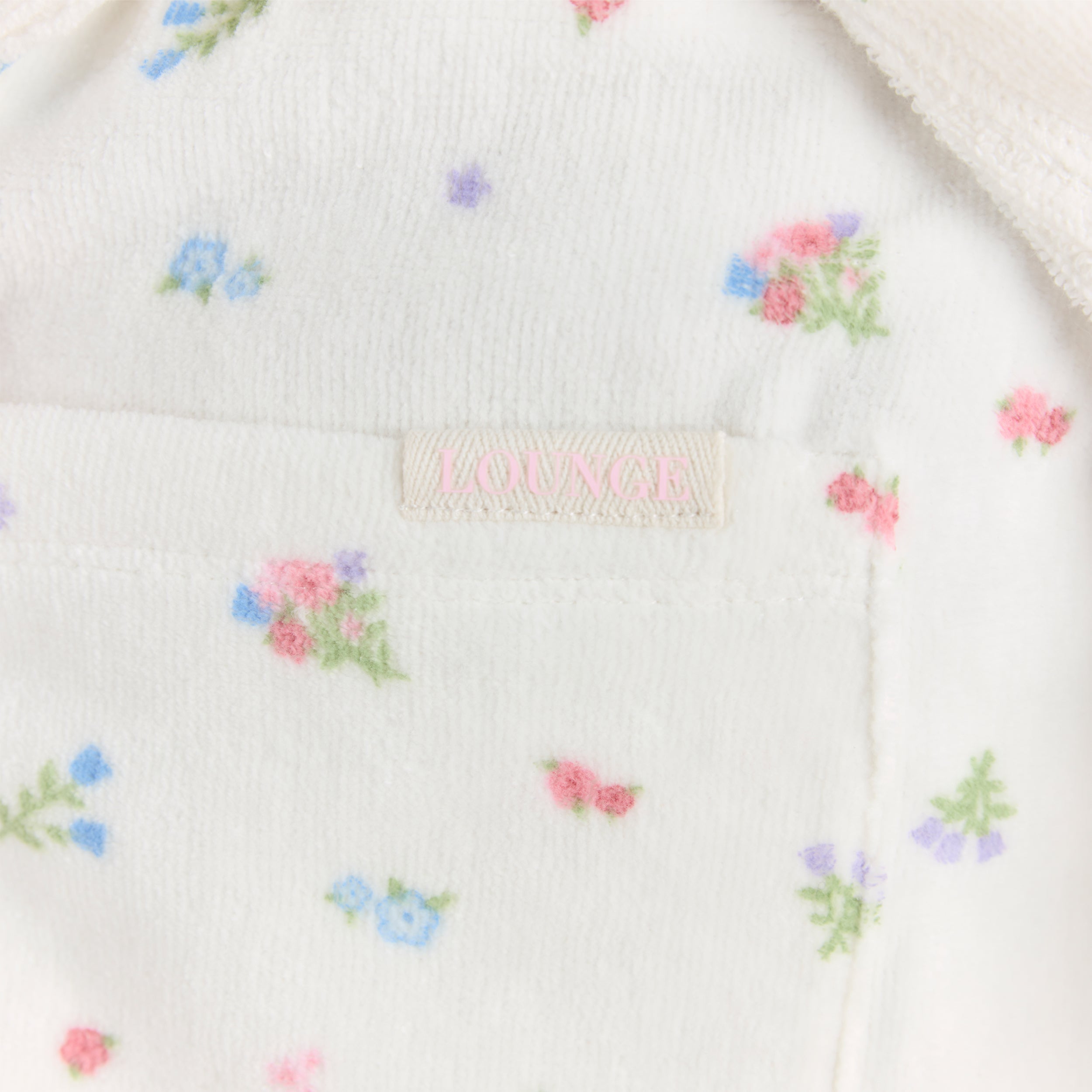 Towelling Badjas | Towelling Badjas - Witte Print