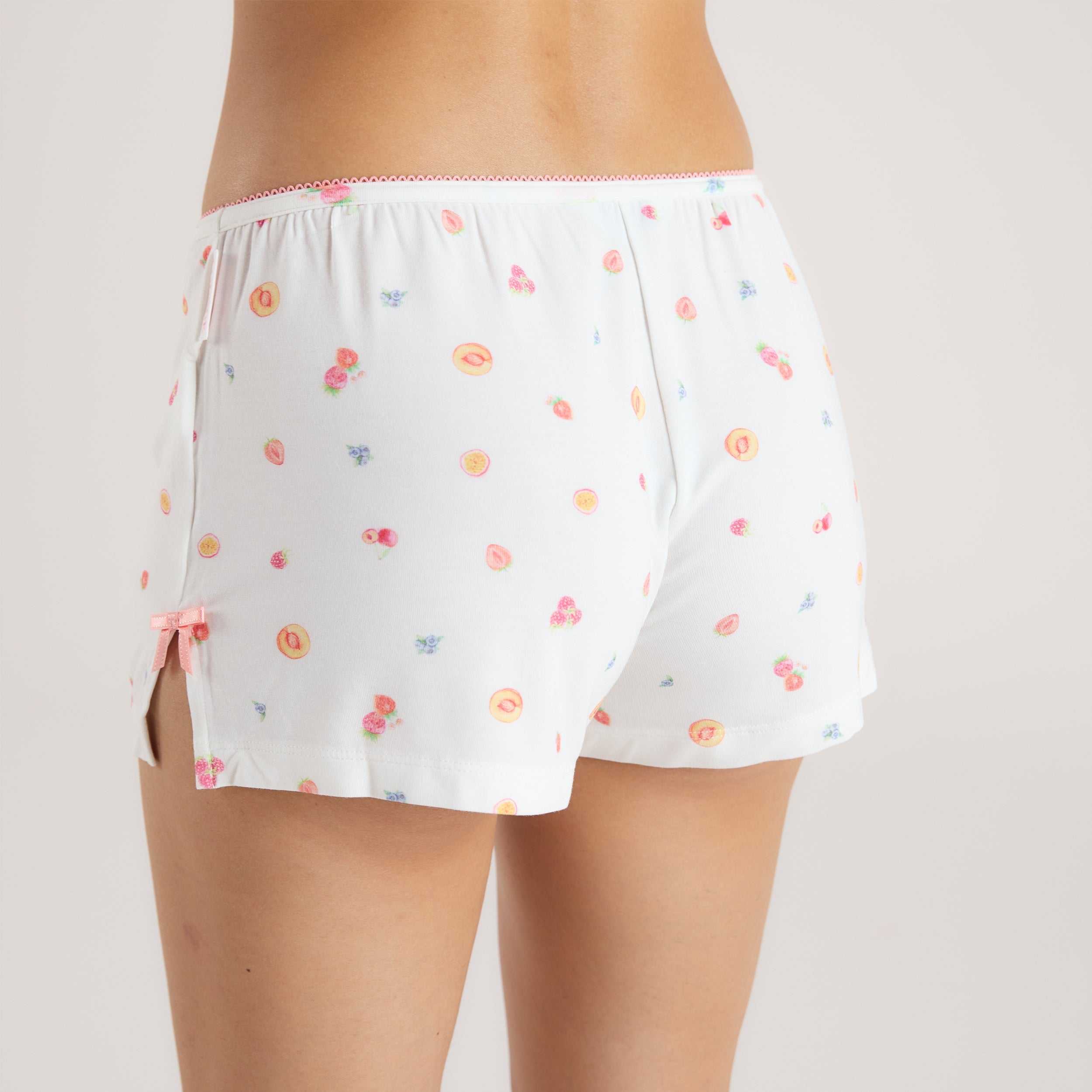 Modal Pyjama Shorts | Modal Pyjama Shorts - Witte Fruitprint