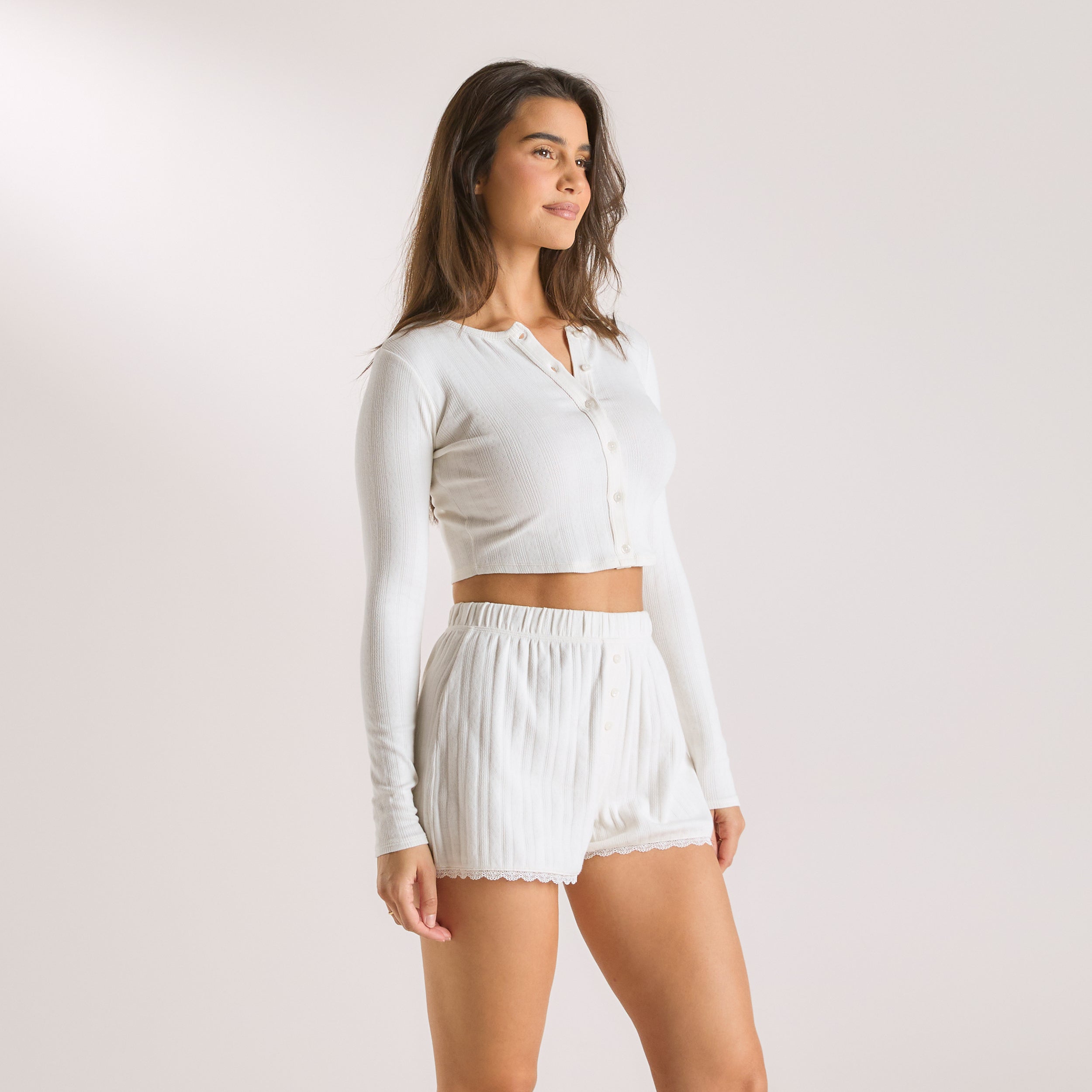 Pointelle Vest | Pointelle Vest - Crème