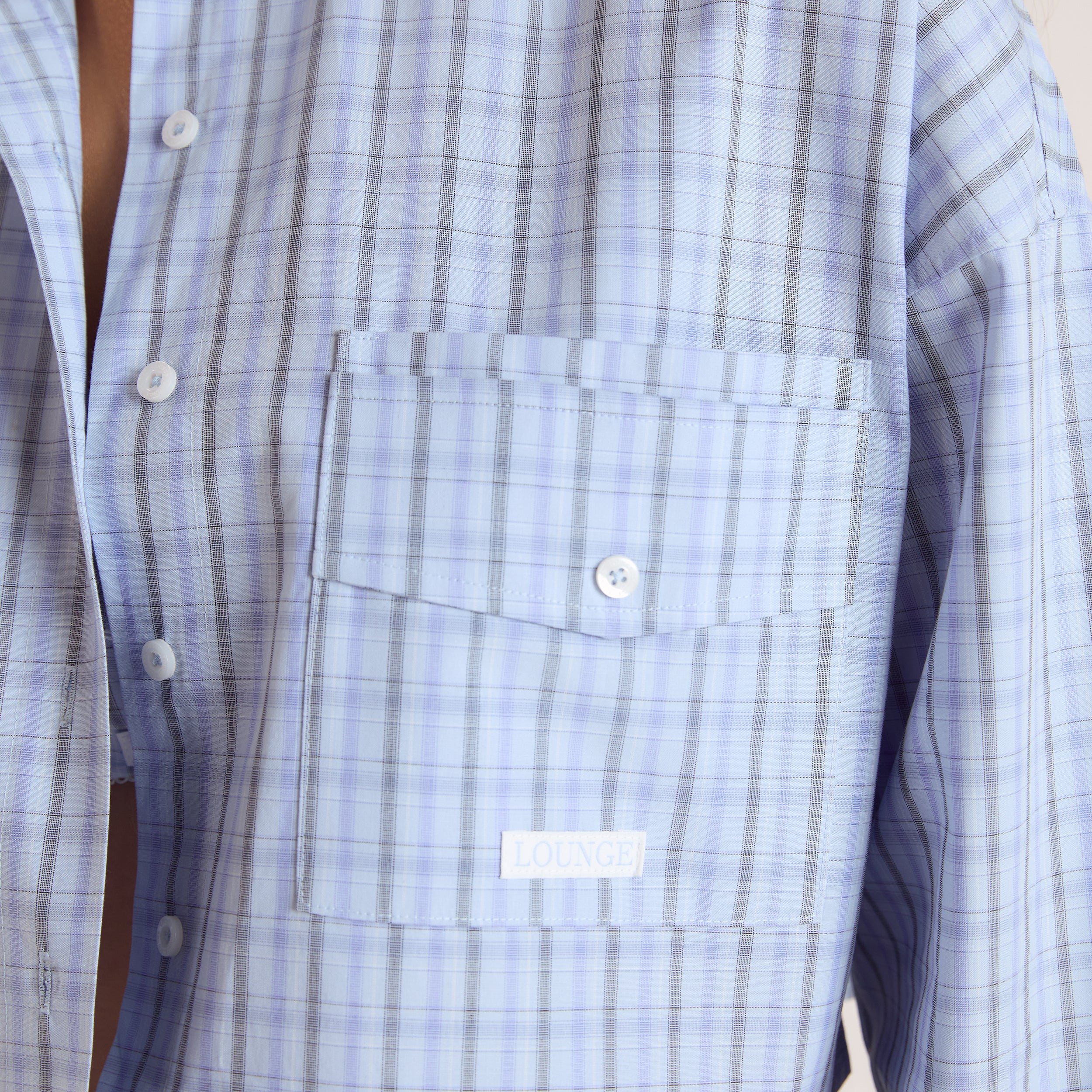 Checked Katoenen Shirt | Checked Katoenen Shirt - Blauw