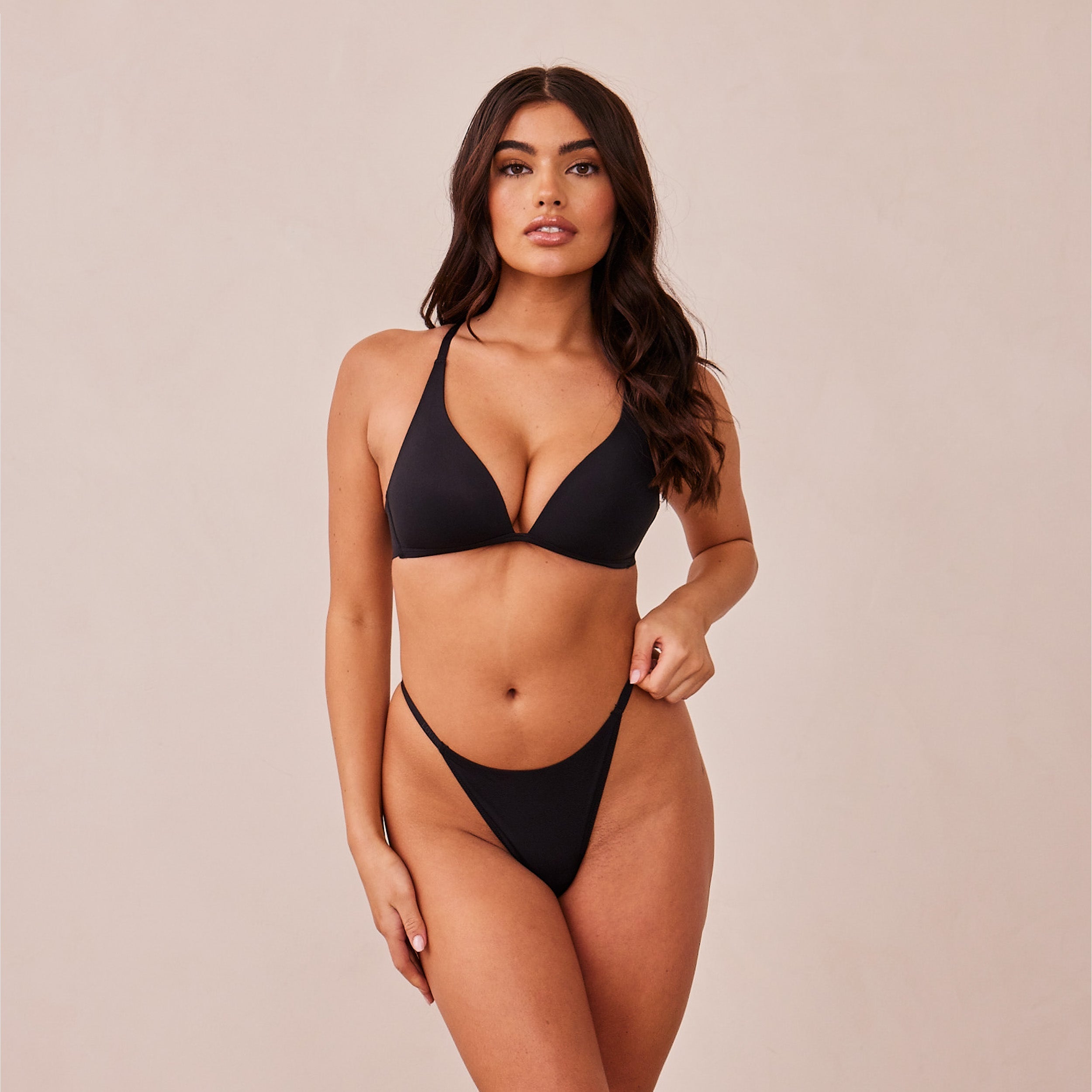 Light Beugelloze Plunge T-Shirt BH | Dakota, S/S (String)