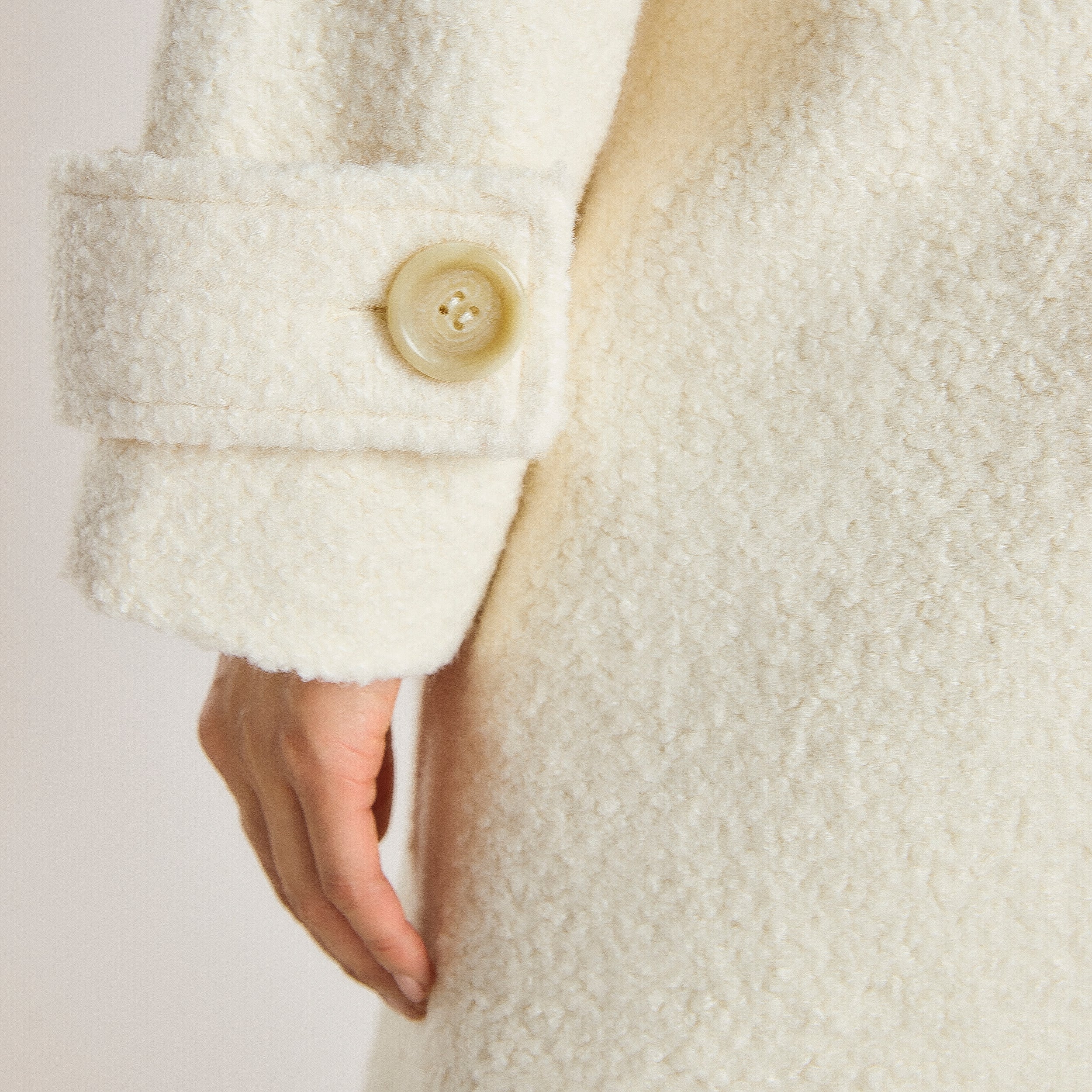 Shearling Coat | Shearling Coat - Crème