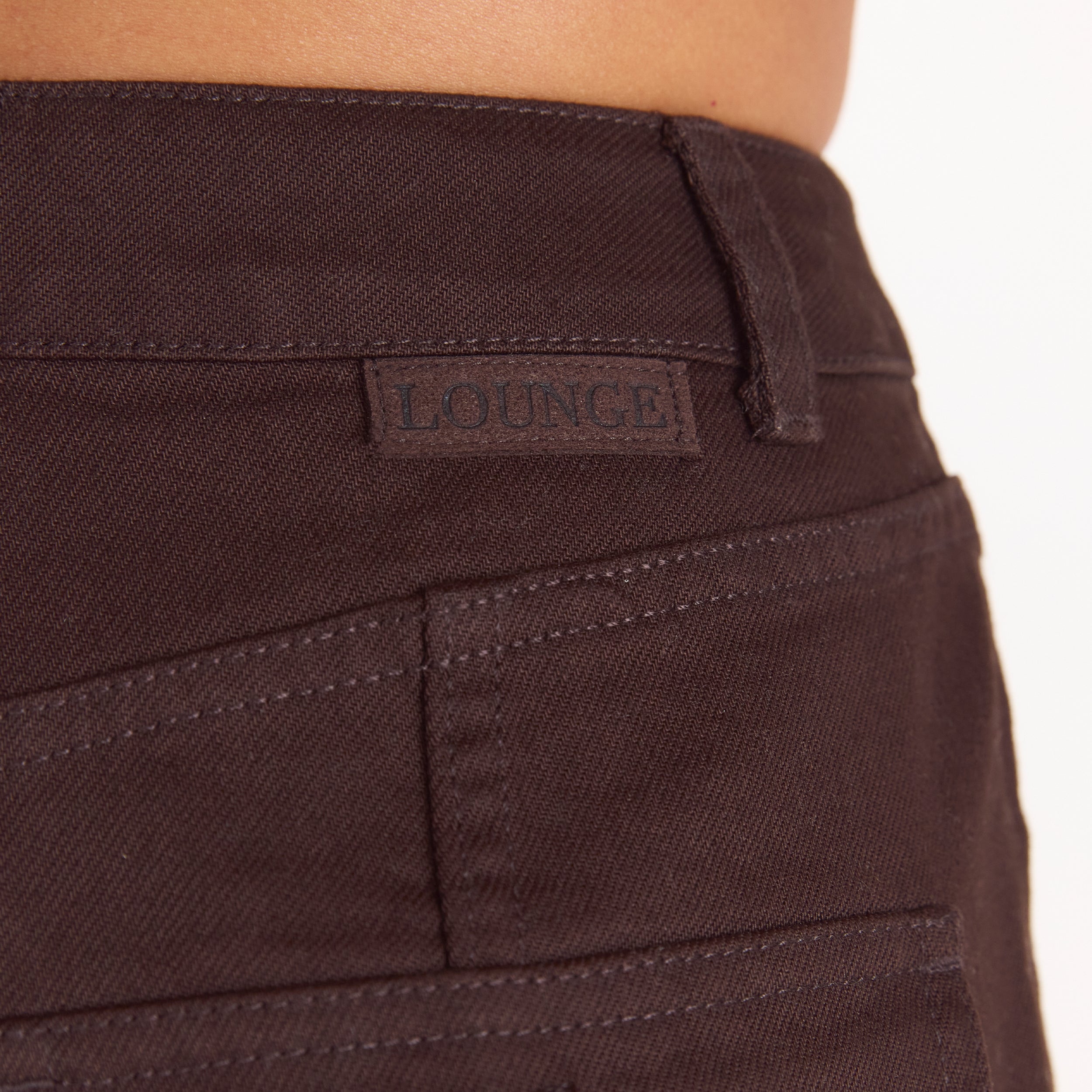 Denim jeans met rechte pijpen | Denim jeans met rechte pijpen - Chocolade