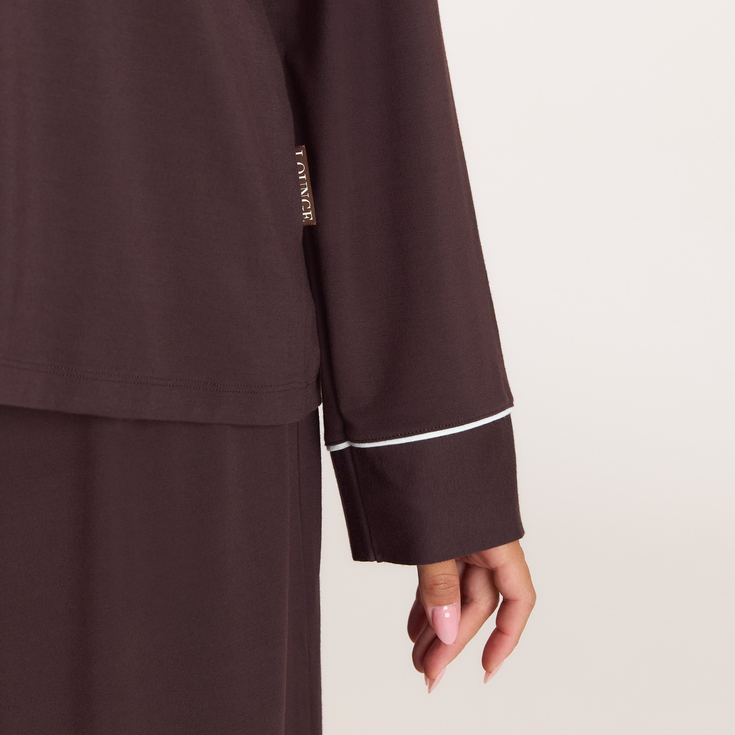 Modal Pyjama Shirt | Modal Pyjama Shirt - Donker Chocoladekleurig