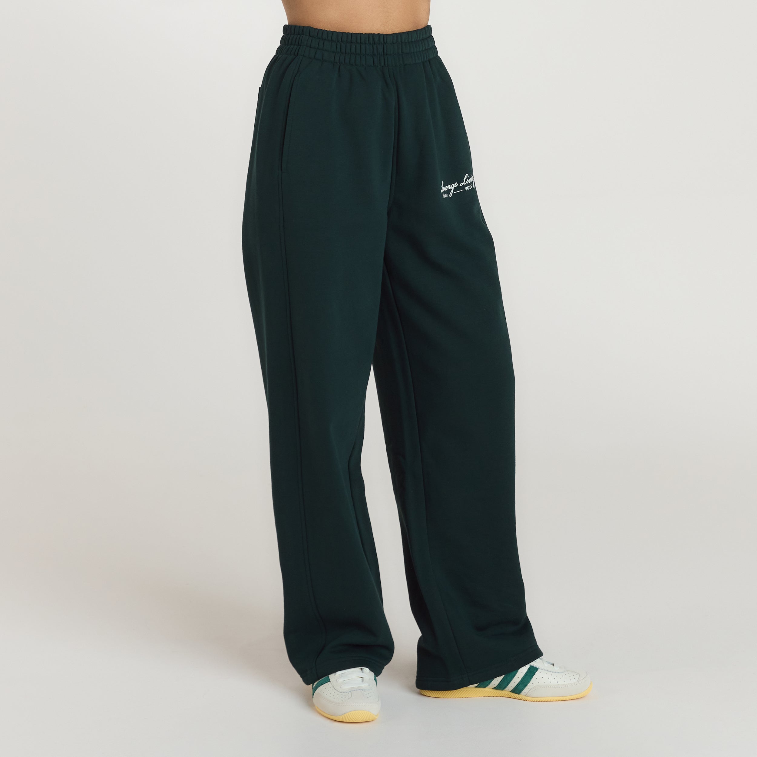 Lounge Living Rechte Joggingbroek | Lounge Living Rechte Joggingbroek - Bosgroen