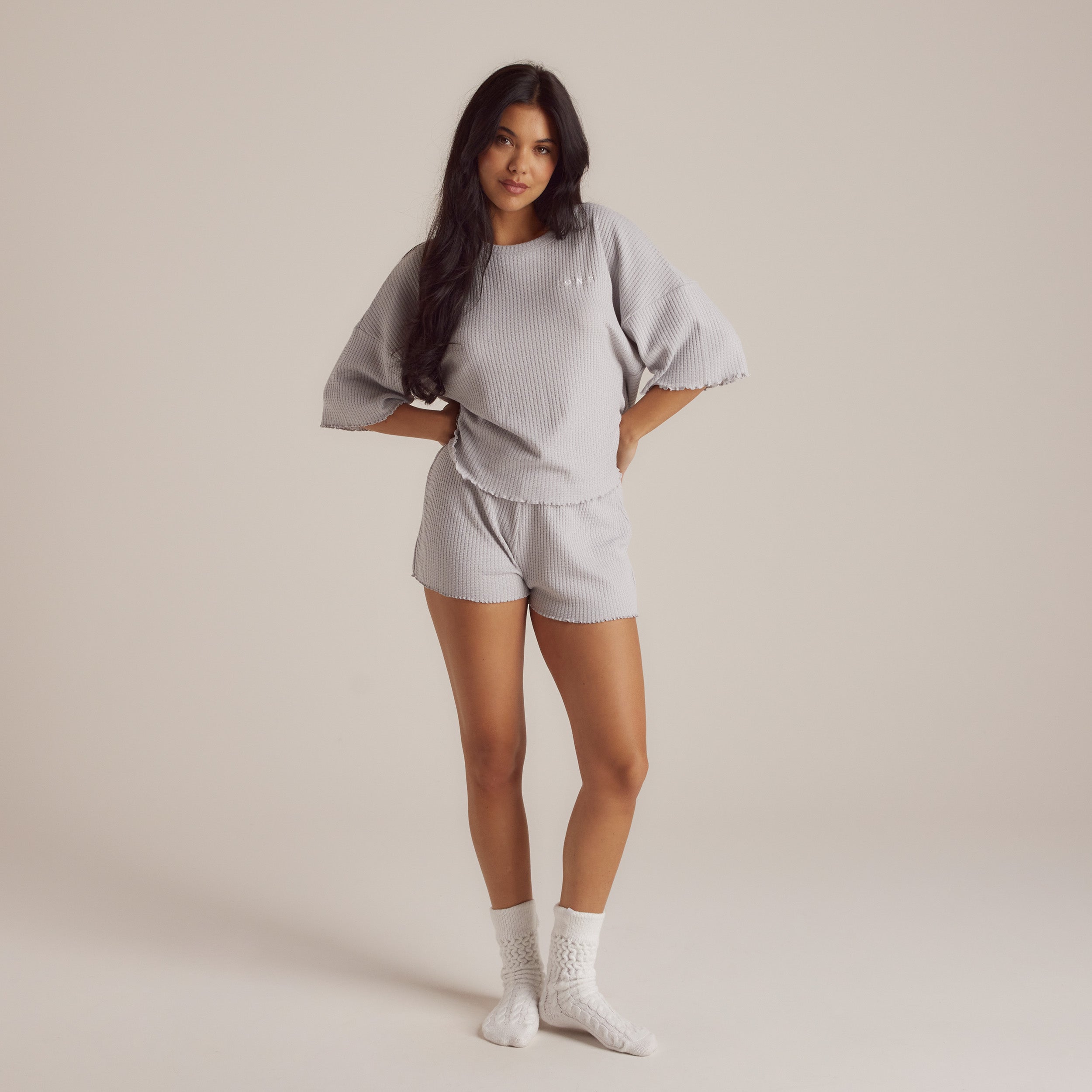 Soft Waffle Pyjama Korte Broek | Imaani, S