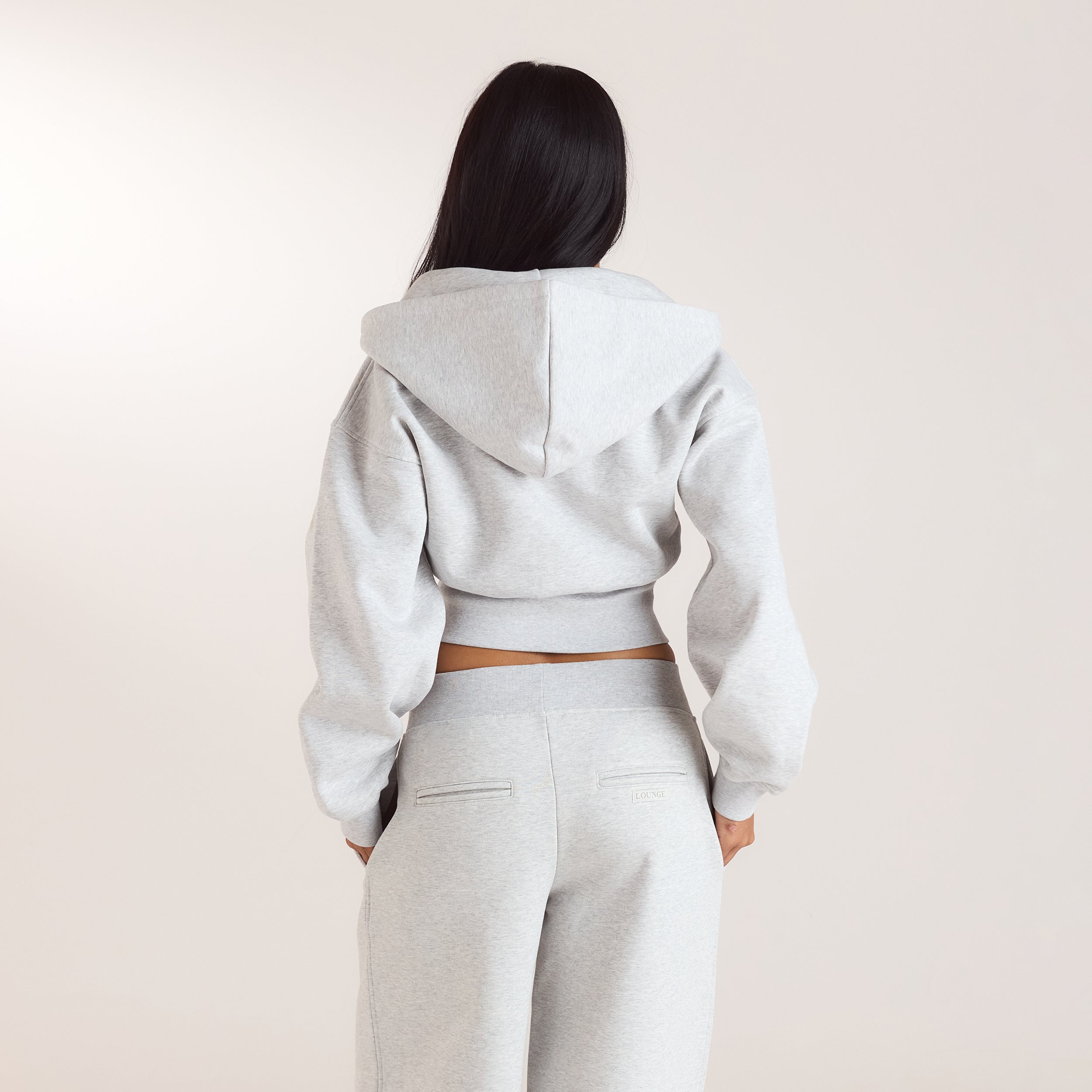 Getailleerde hoodie met ritssluiting | Getailleerde hoodie met ritssluiting - Grijs